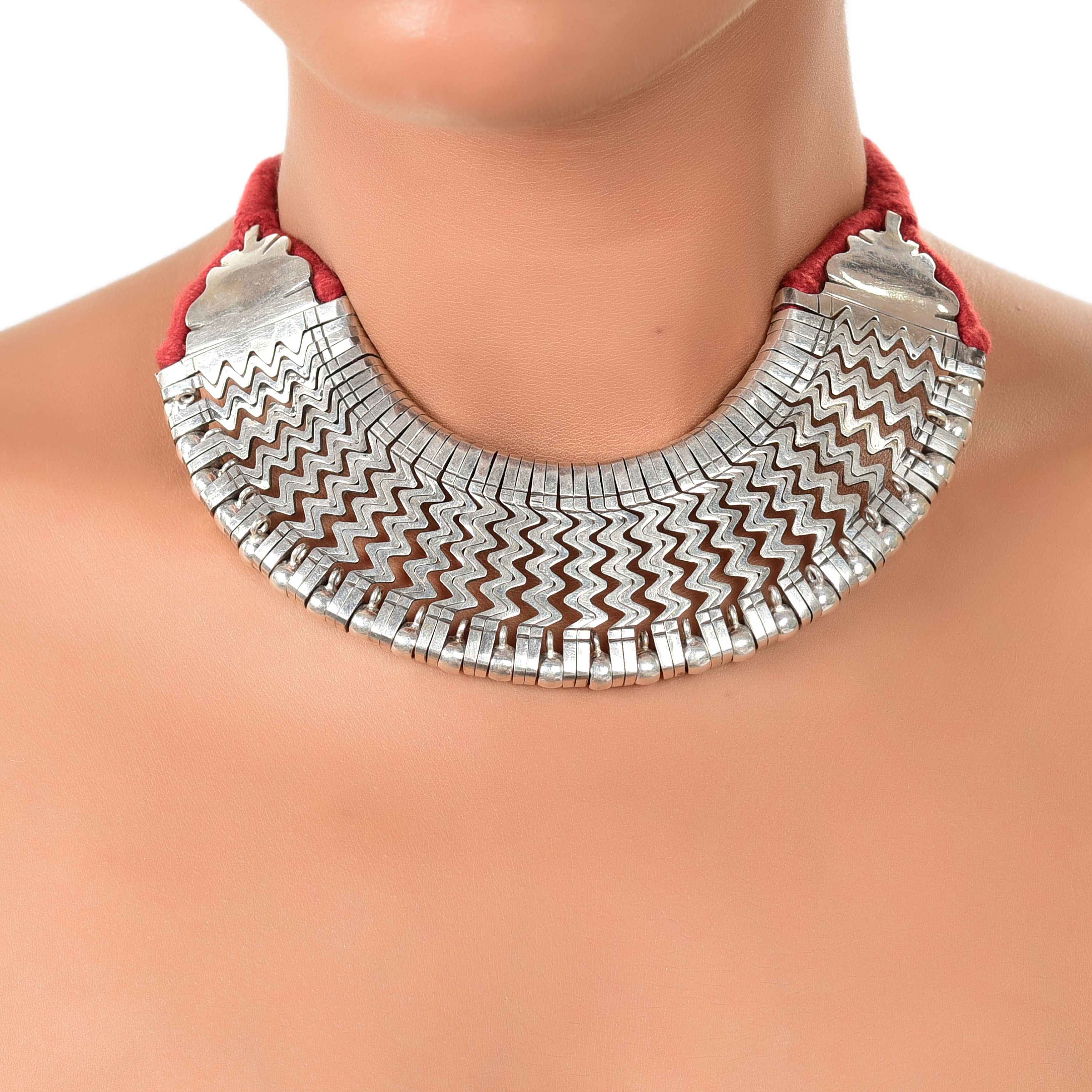 Silver old necklace, necklaces :SKU6085