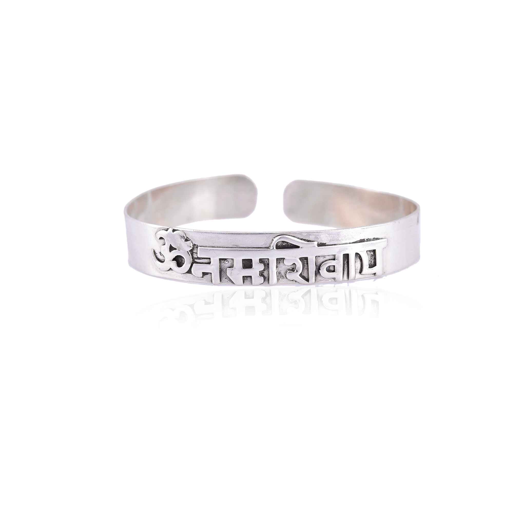 Silver Om Cuff Bracelet :SKU7516