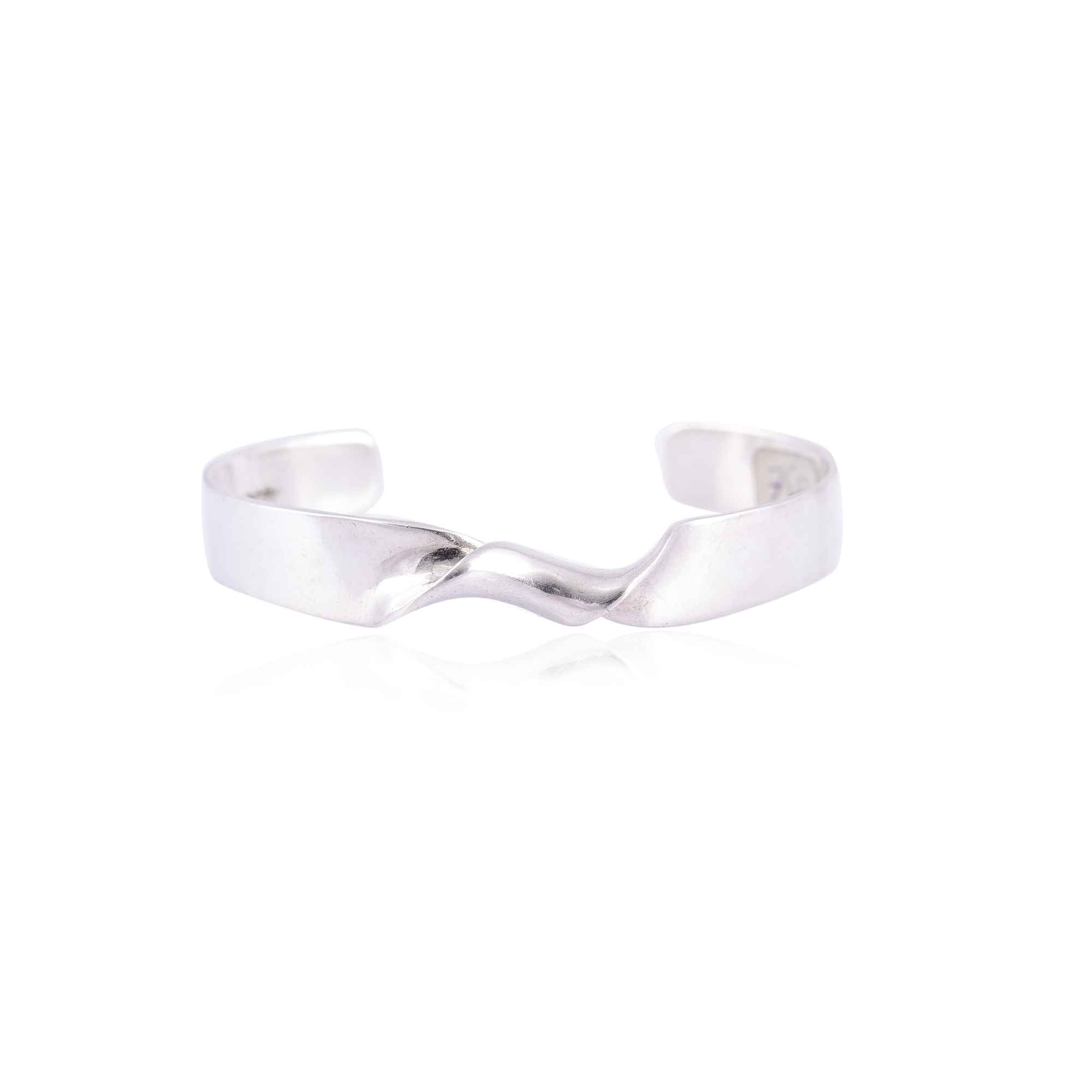 Silver twisted cuff,sterling silver cuff bangle :SKU7442