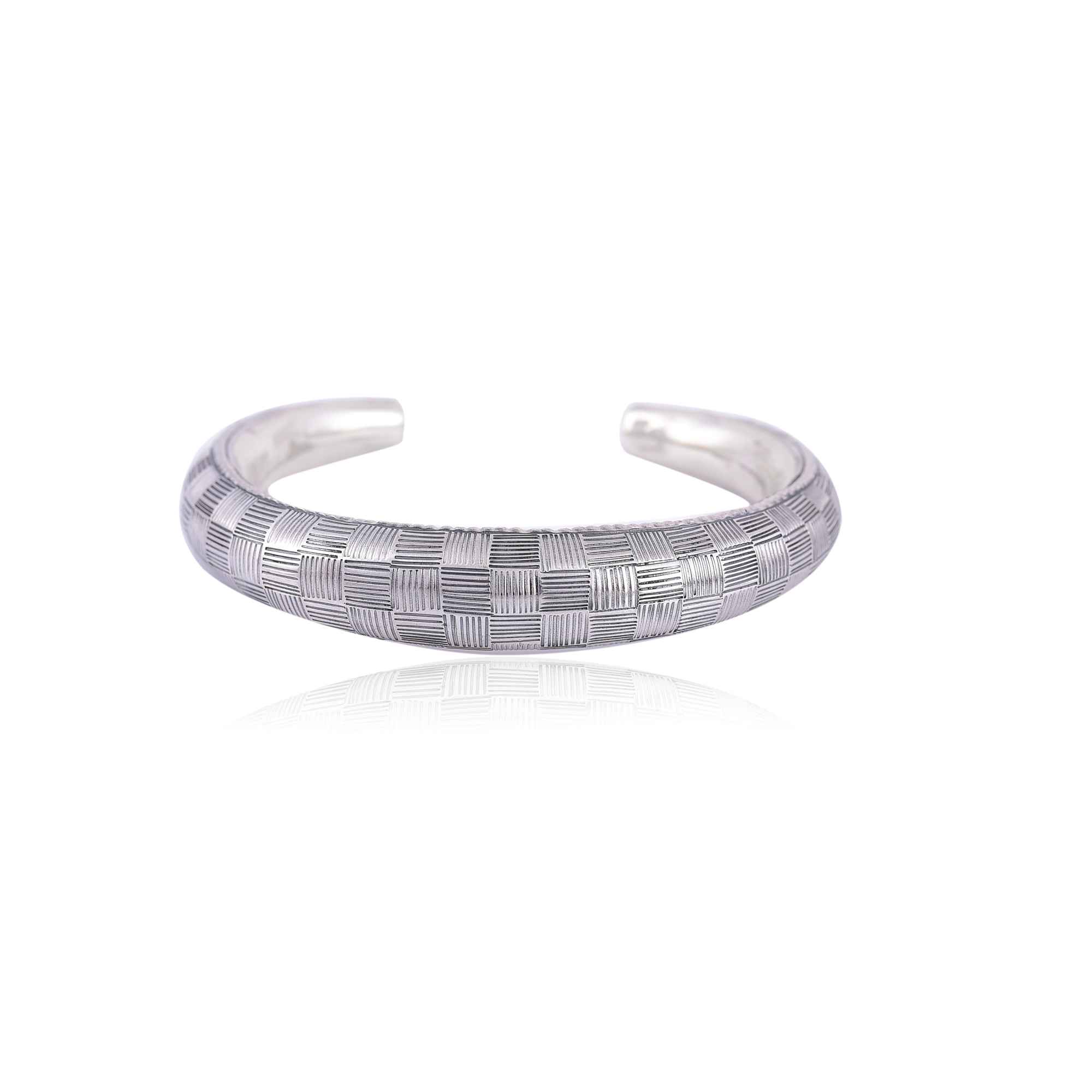 silver-texture-bangle-cuff-sku-7479