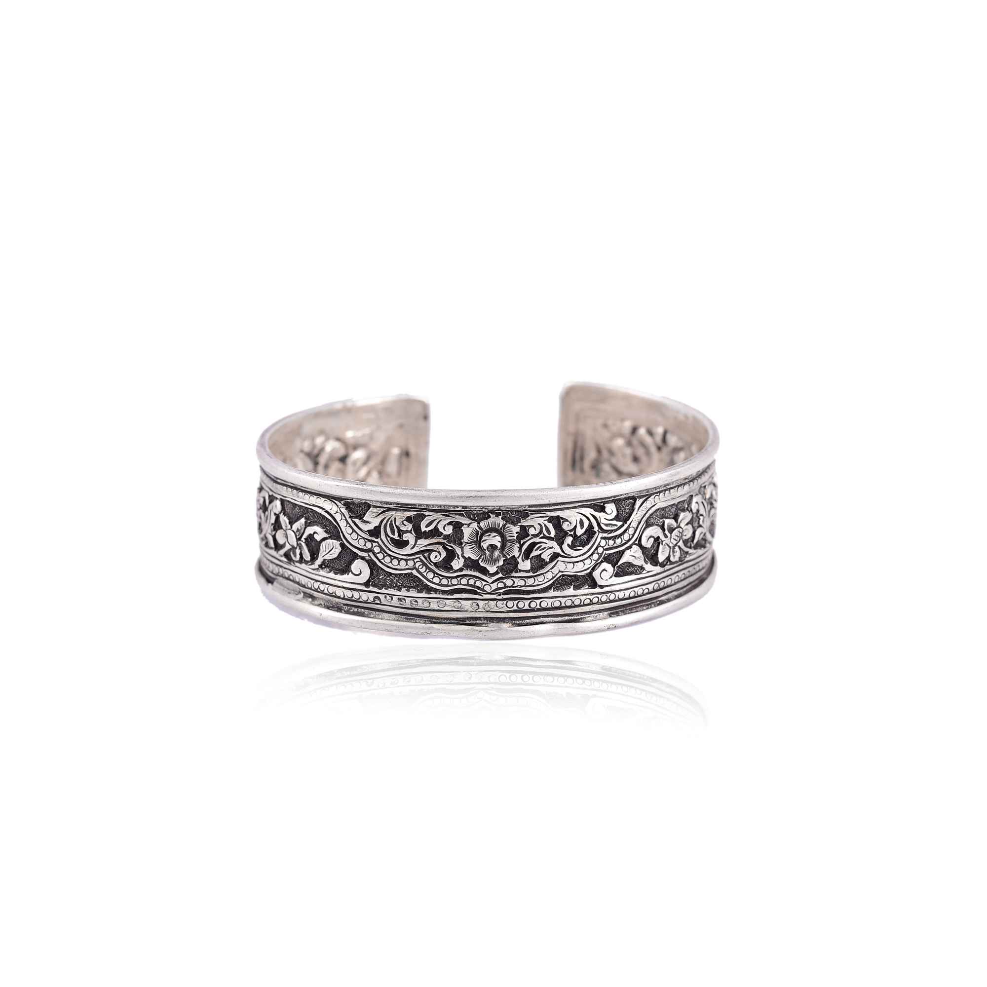 Silver bangle cuff :SKU7505