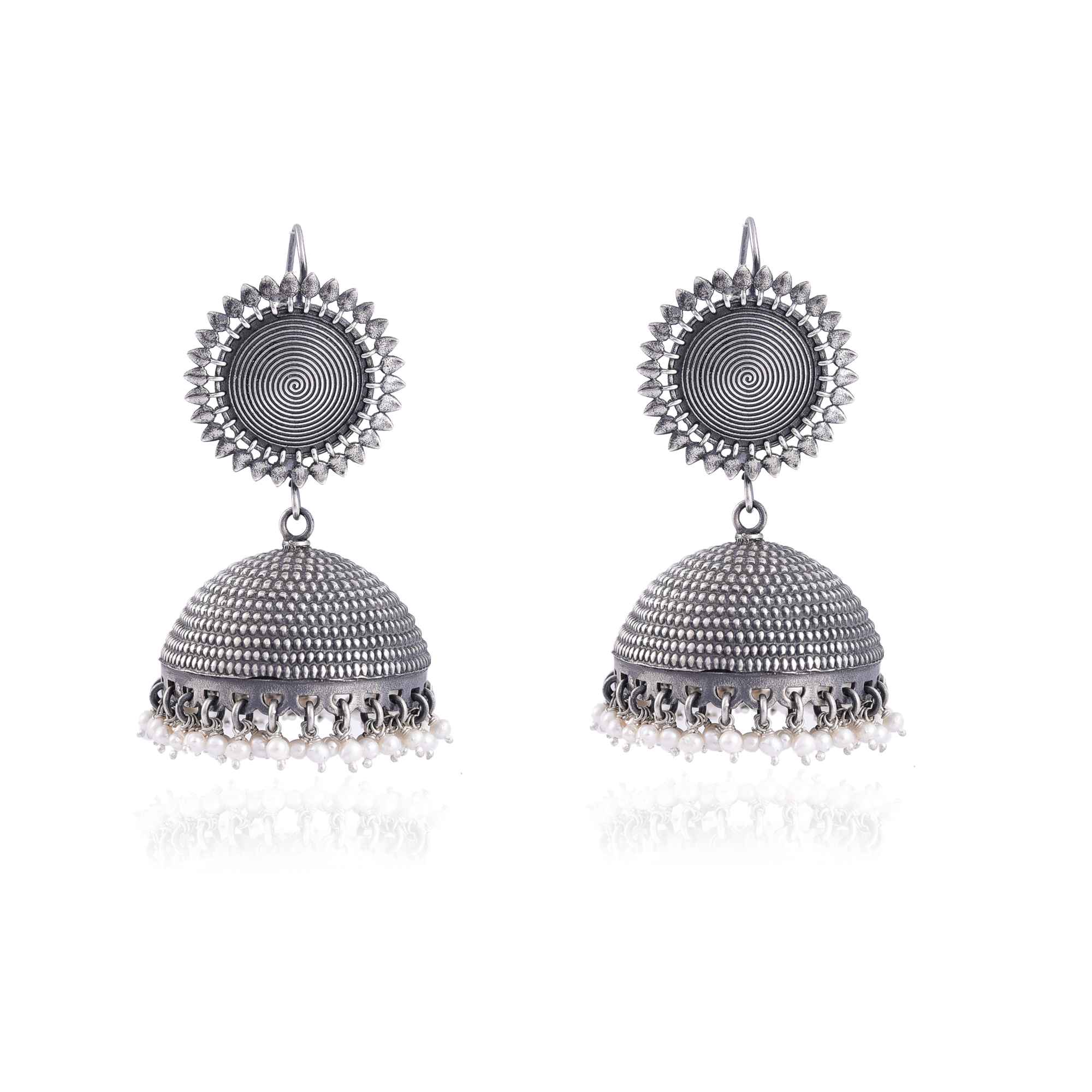 Silver jhumka :SKU7520