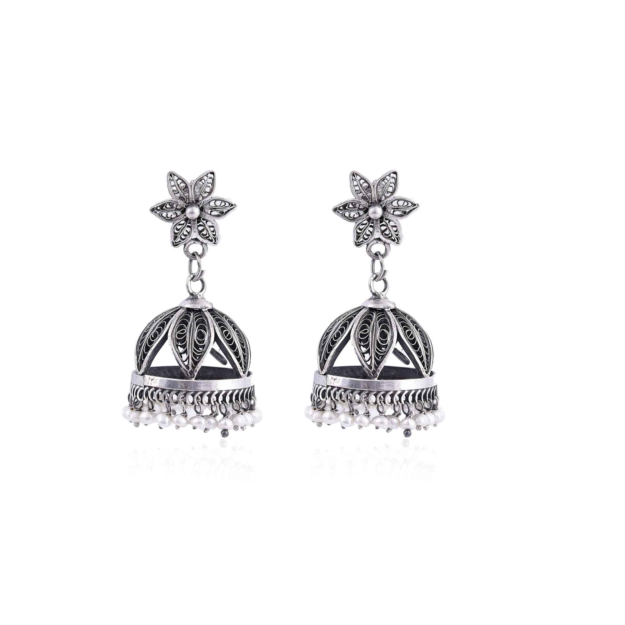 silver-jhumka-earring-sku-7523