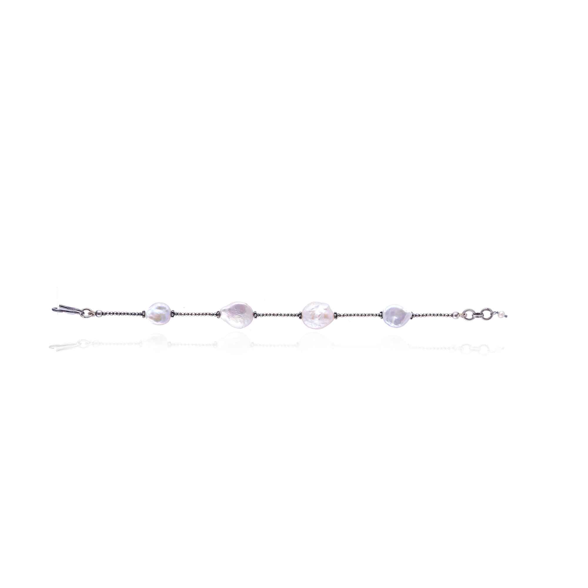 Classic coin, pearl bracelet :SKU6099
