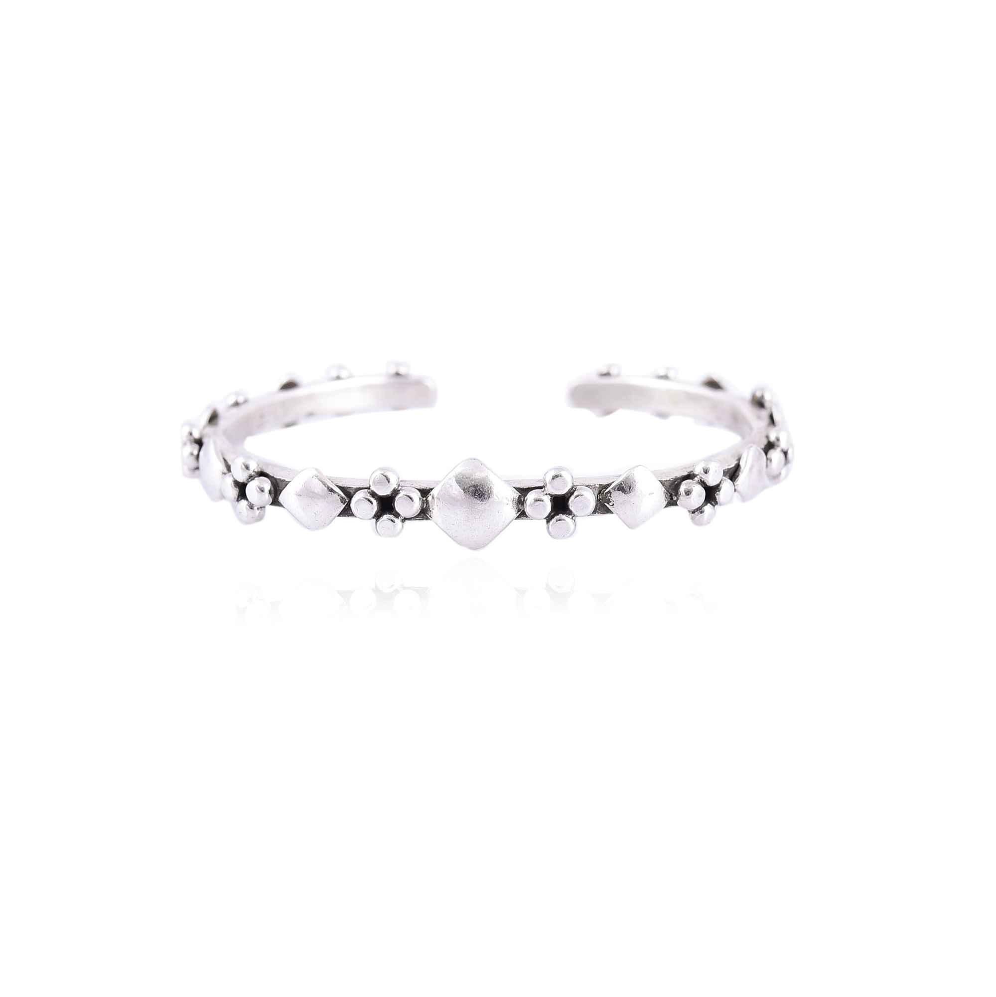 silver cuff bangle :SKU7447