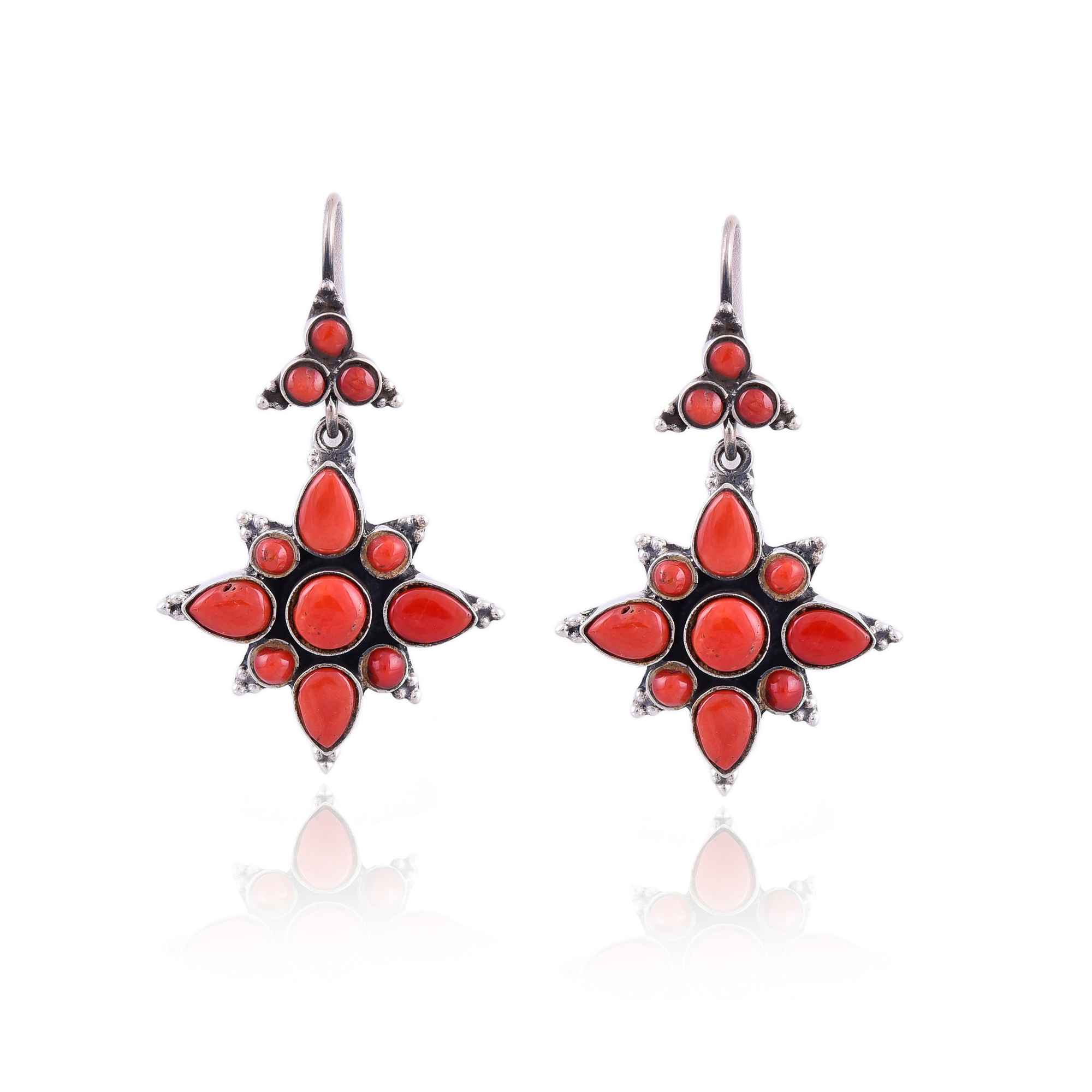 Coral hanging earring :SKU5986