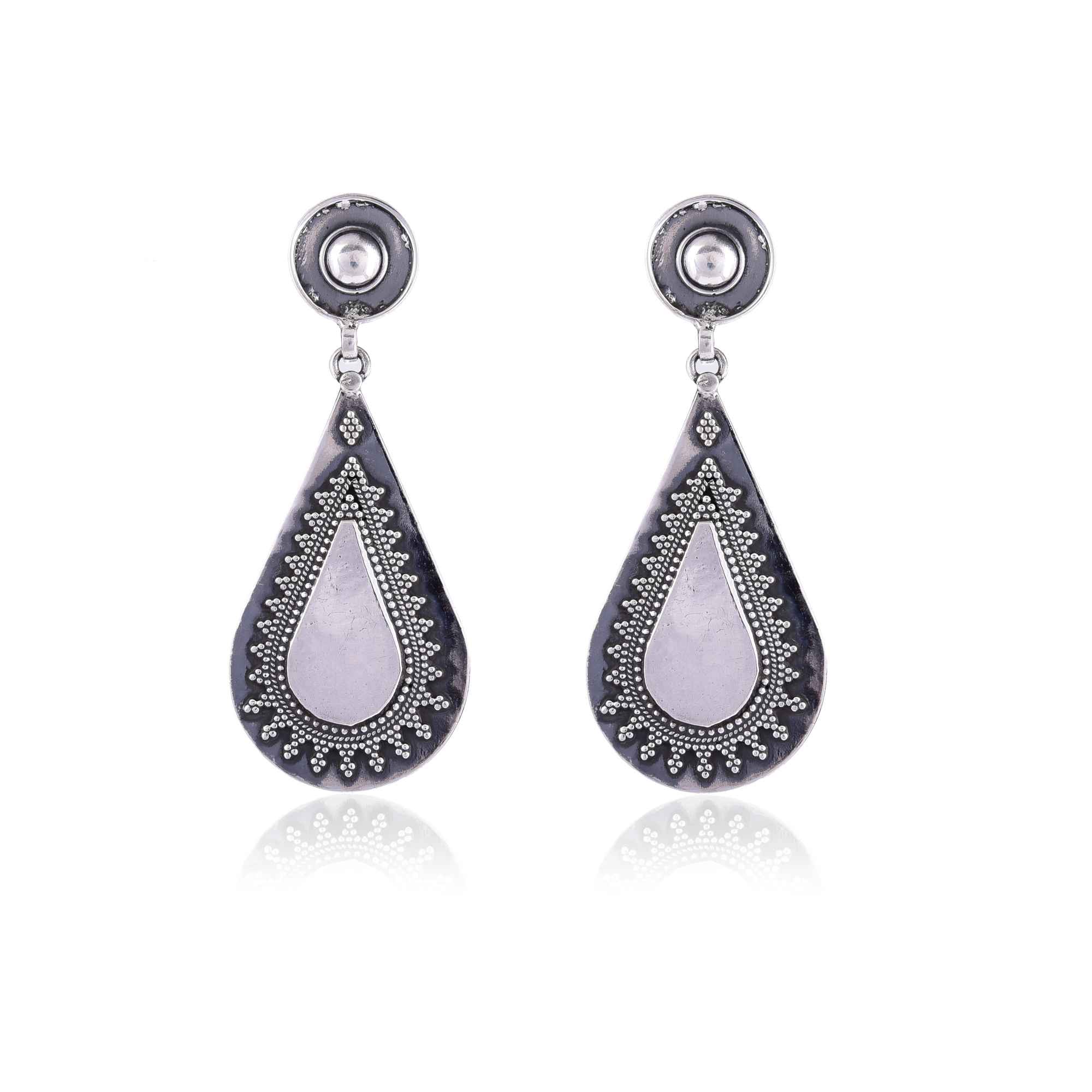 Ethnic silver earring :SKU7517