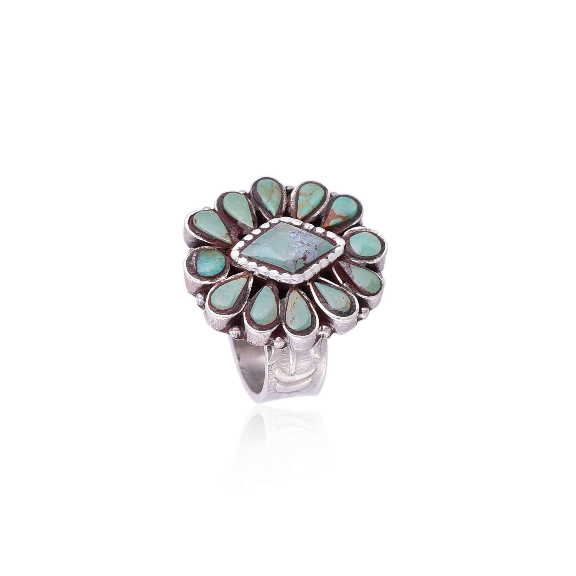 Silver Turquoise Ring :SKU6057