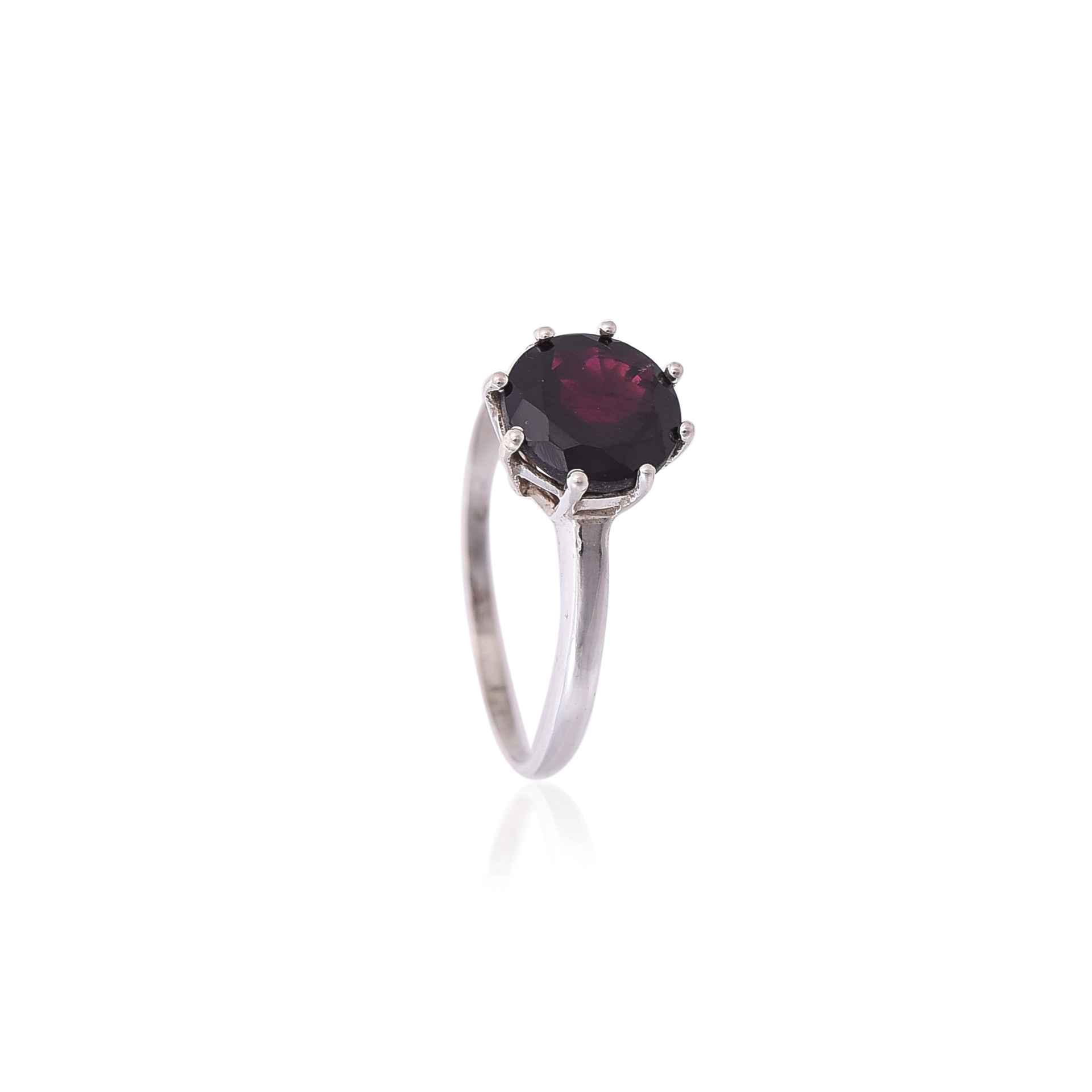 Garnet 925 Sterling Silver Ring :SKU4323