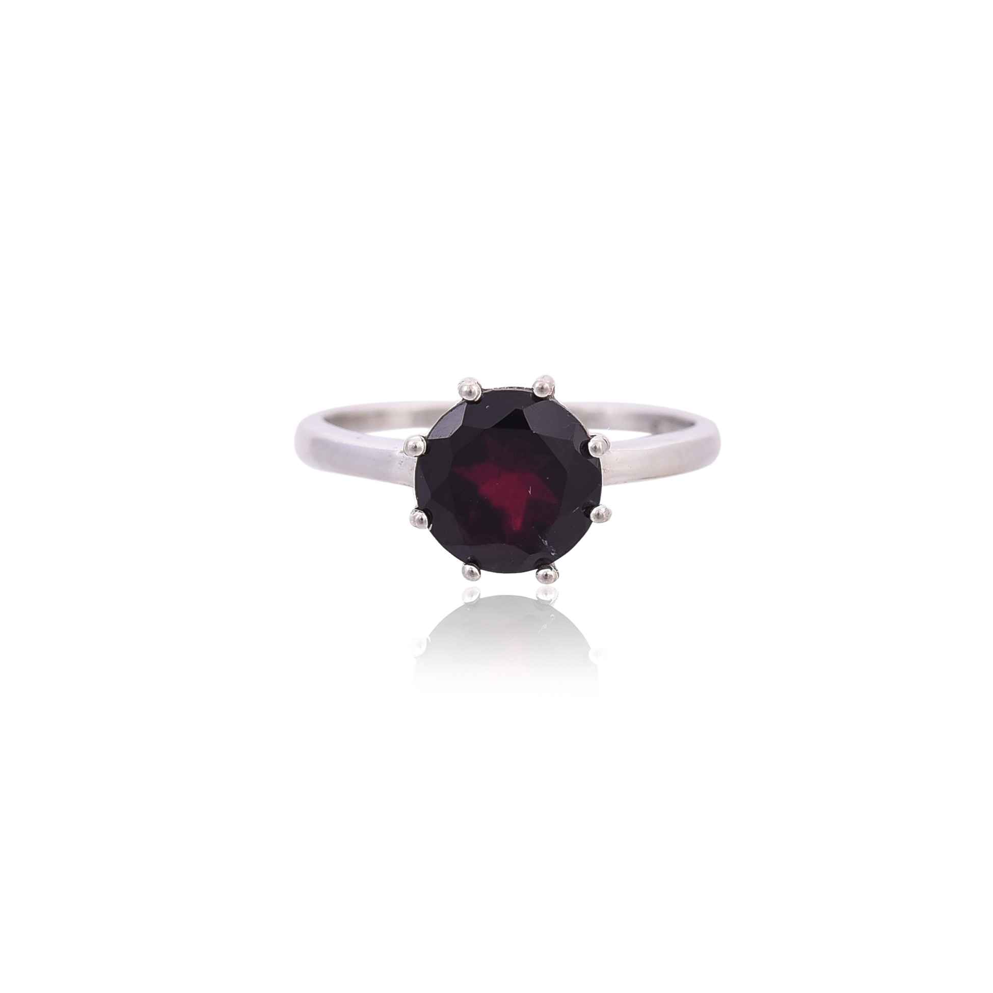 Garnet 925 Sterling Silver Ring :SKU4323