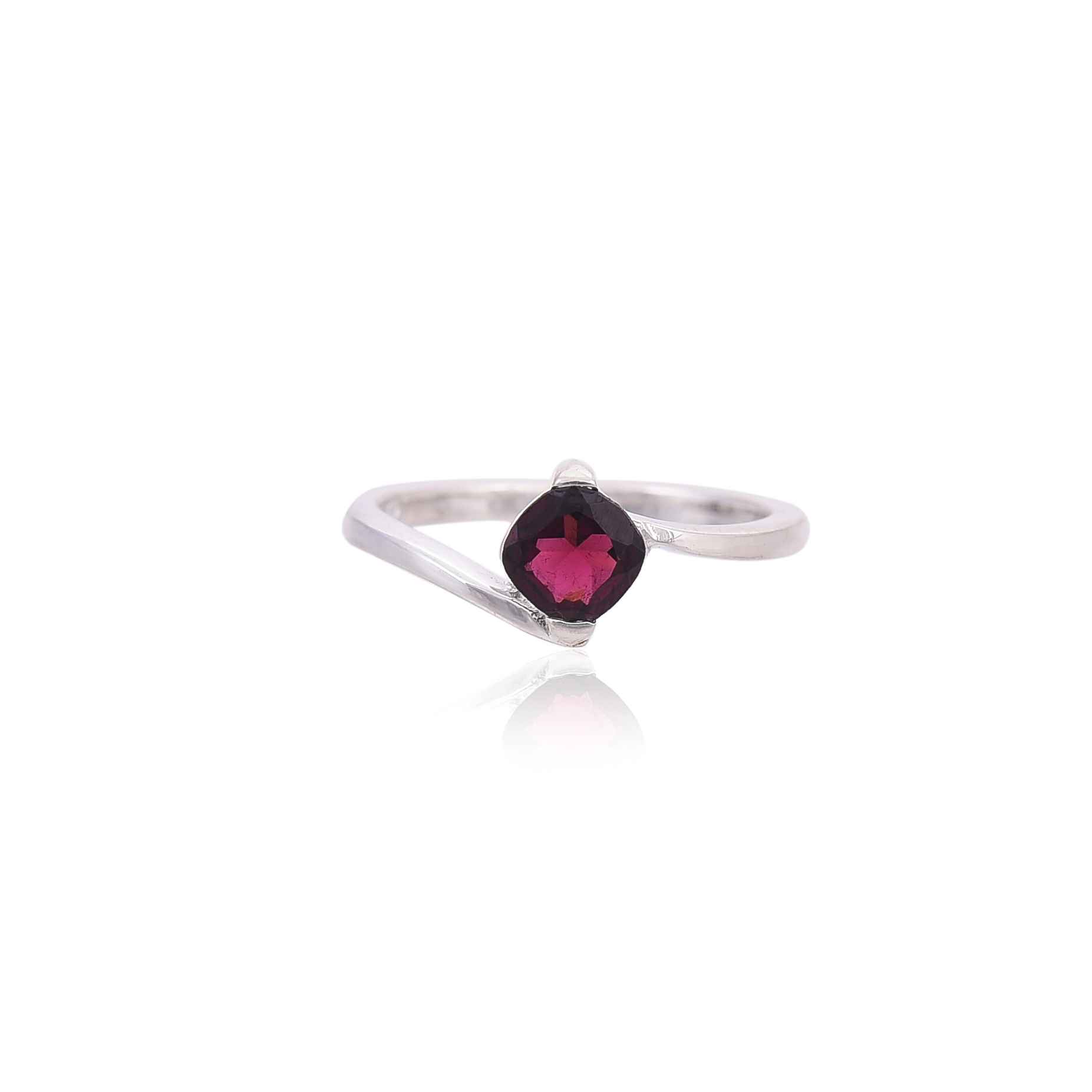 Garnet 925 Sterling Silver Ring :SKU4317