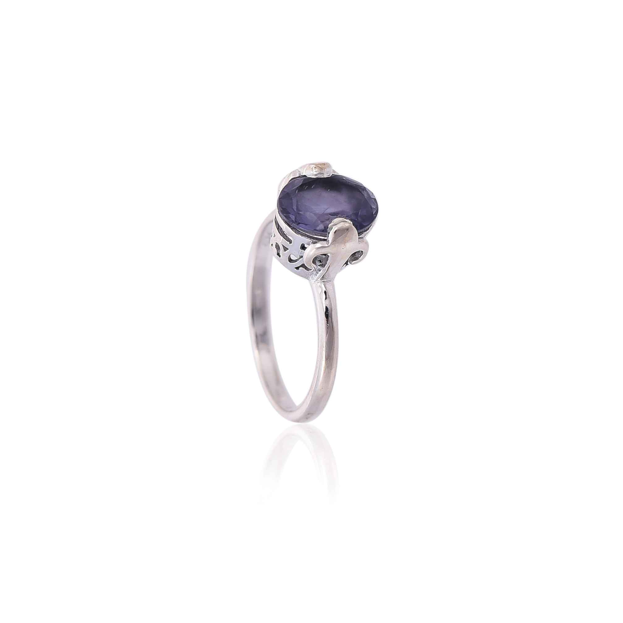 925 Sterling Silver Iolite Ring :SKU4314