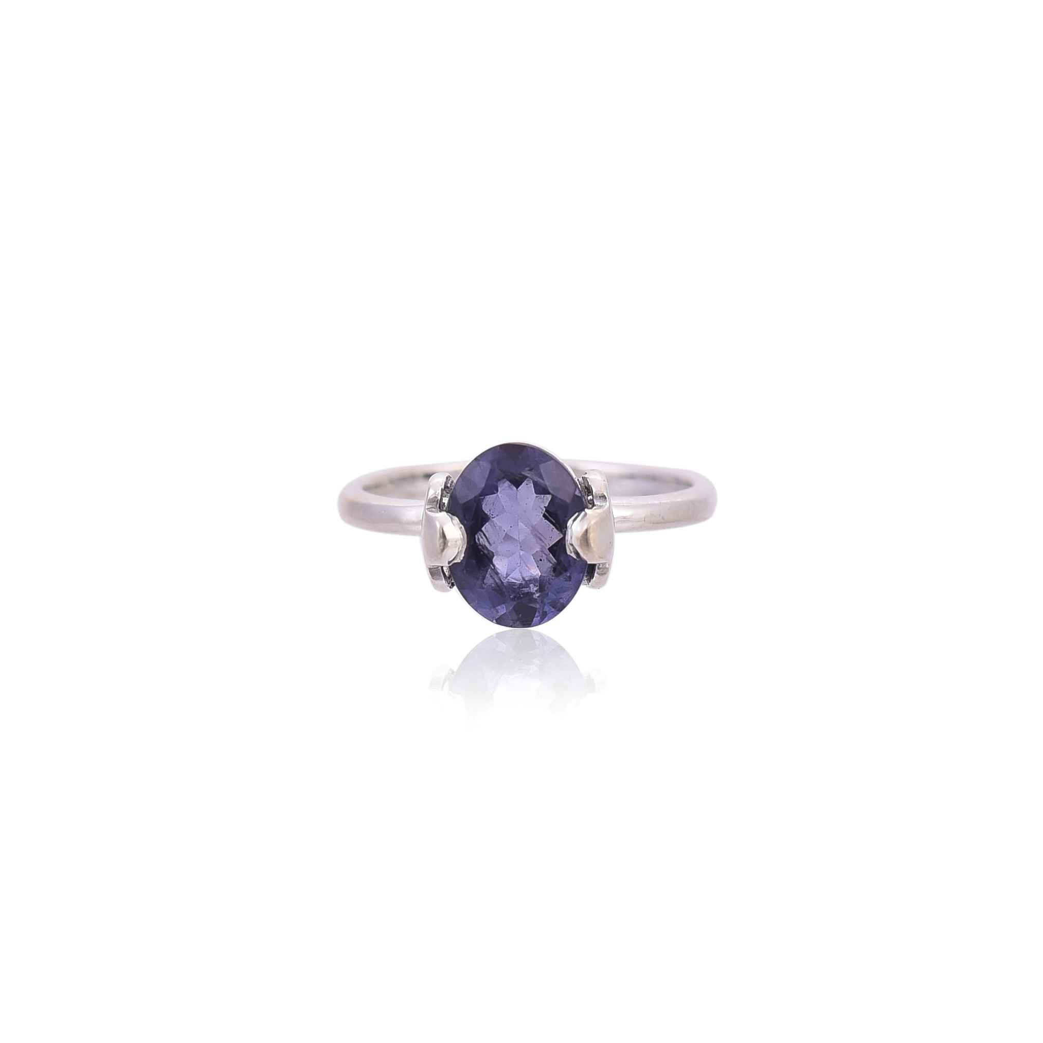 925 Sterling Silver Iolite Ring :SKU4314