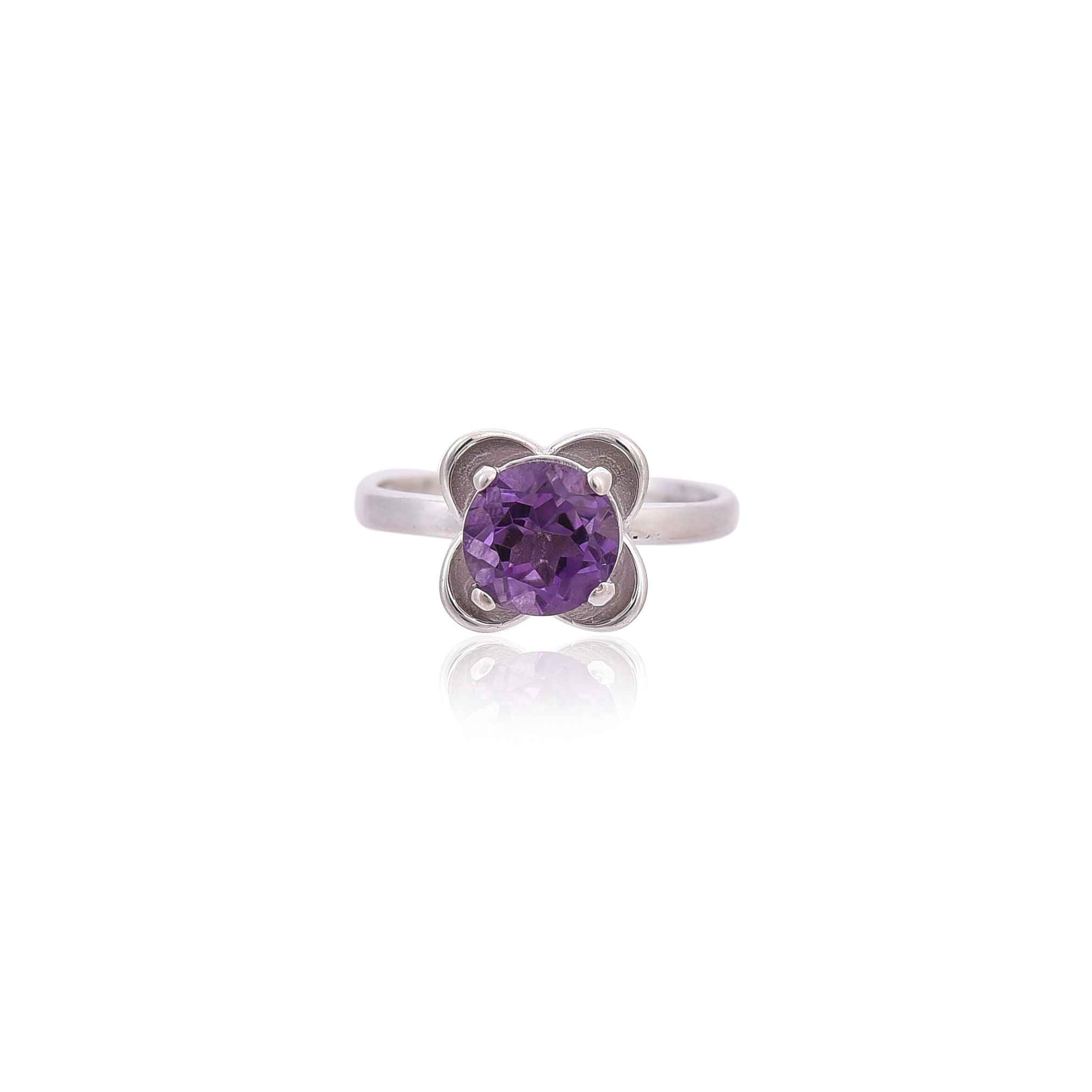 Amethyst 925 Sterling Silver Ring :SKU4307