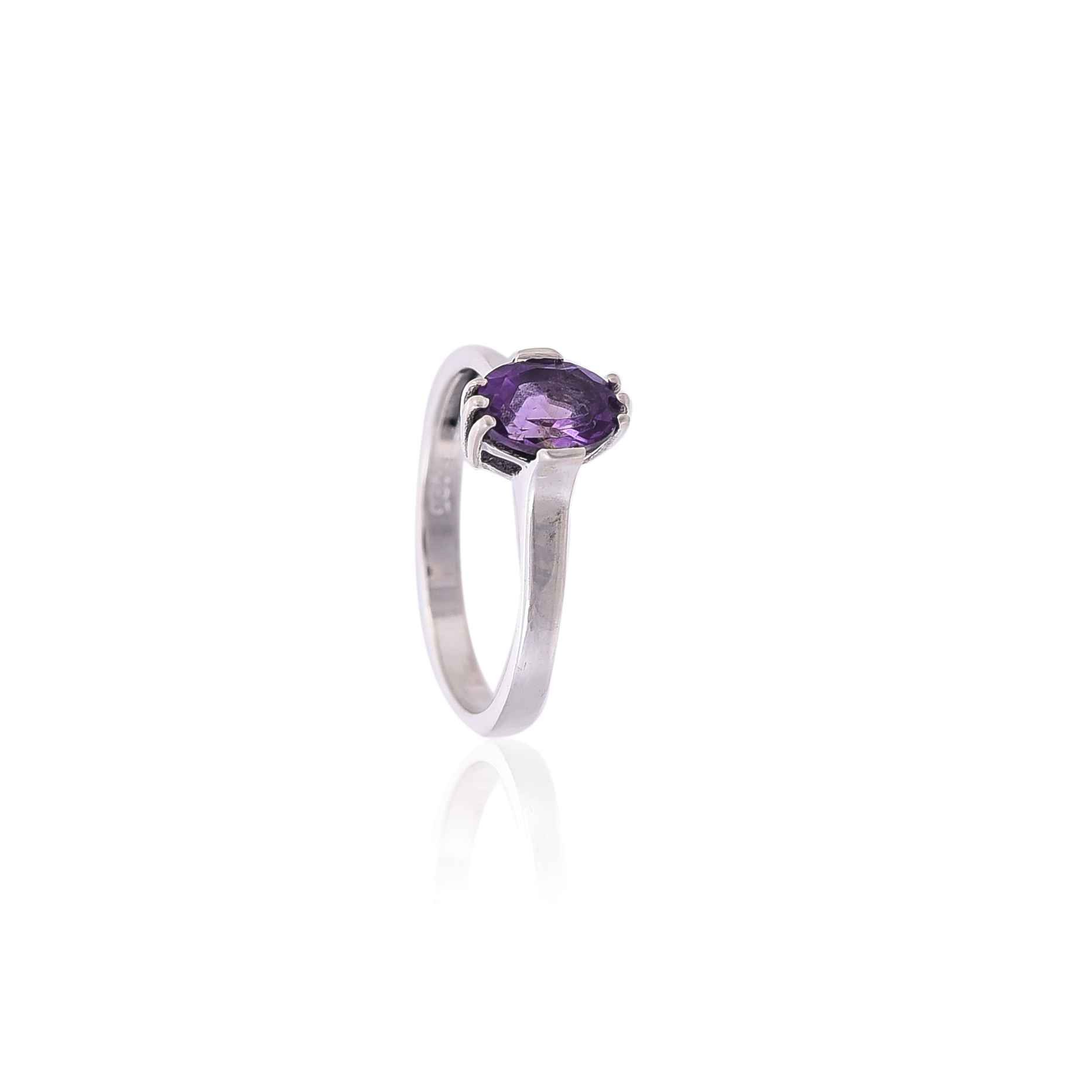 Amethyst 925 Sterling Silver Ring :SKU4292