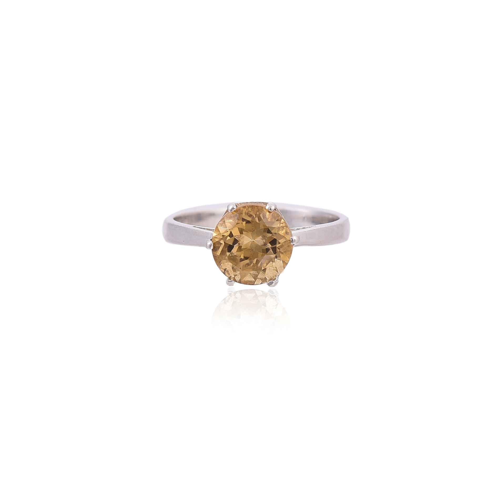 925 Sterling Silver Citrine Ring :SKU4276