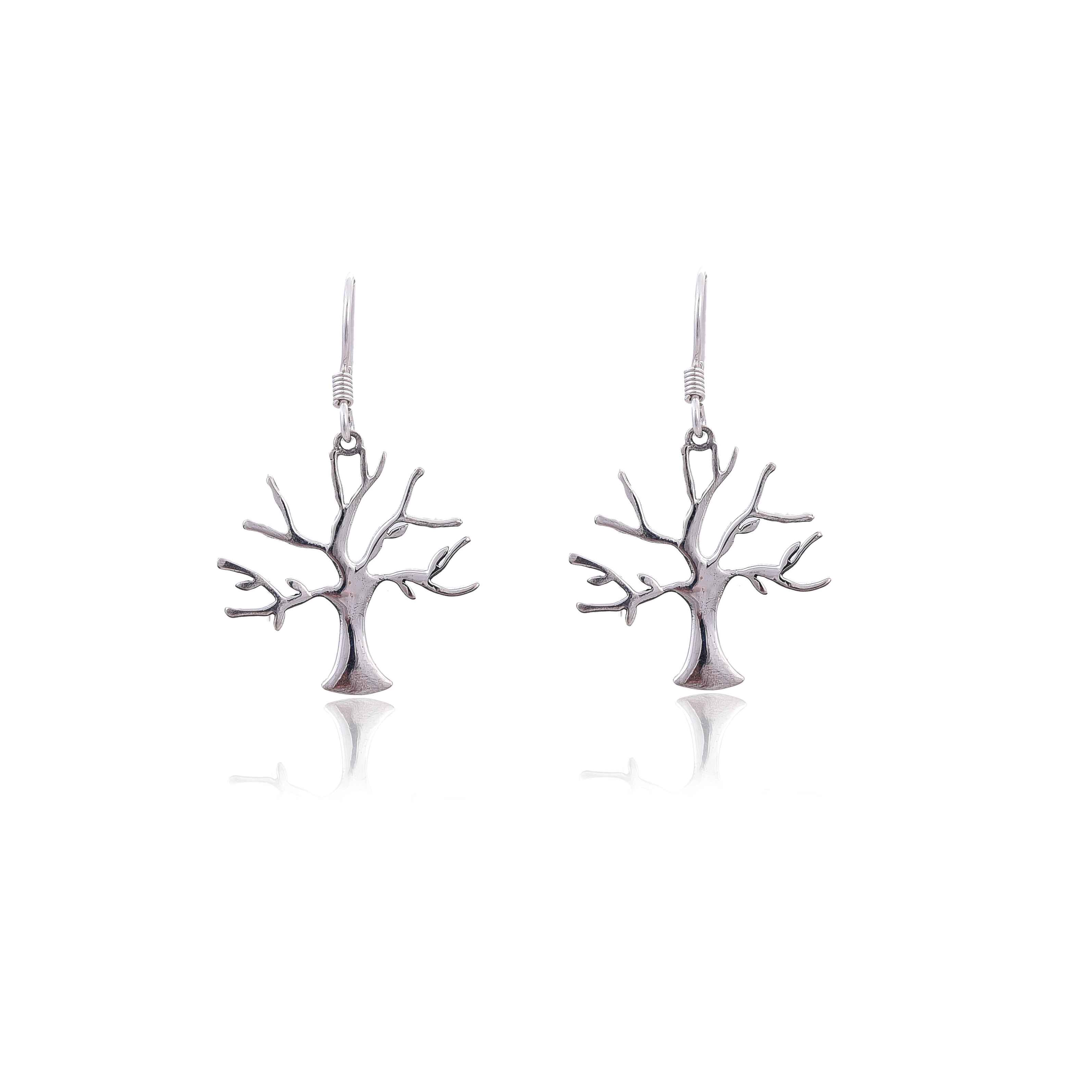Sterling Silver Life Of Tree Earring :SKU4047