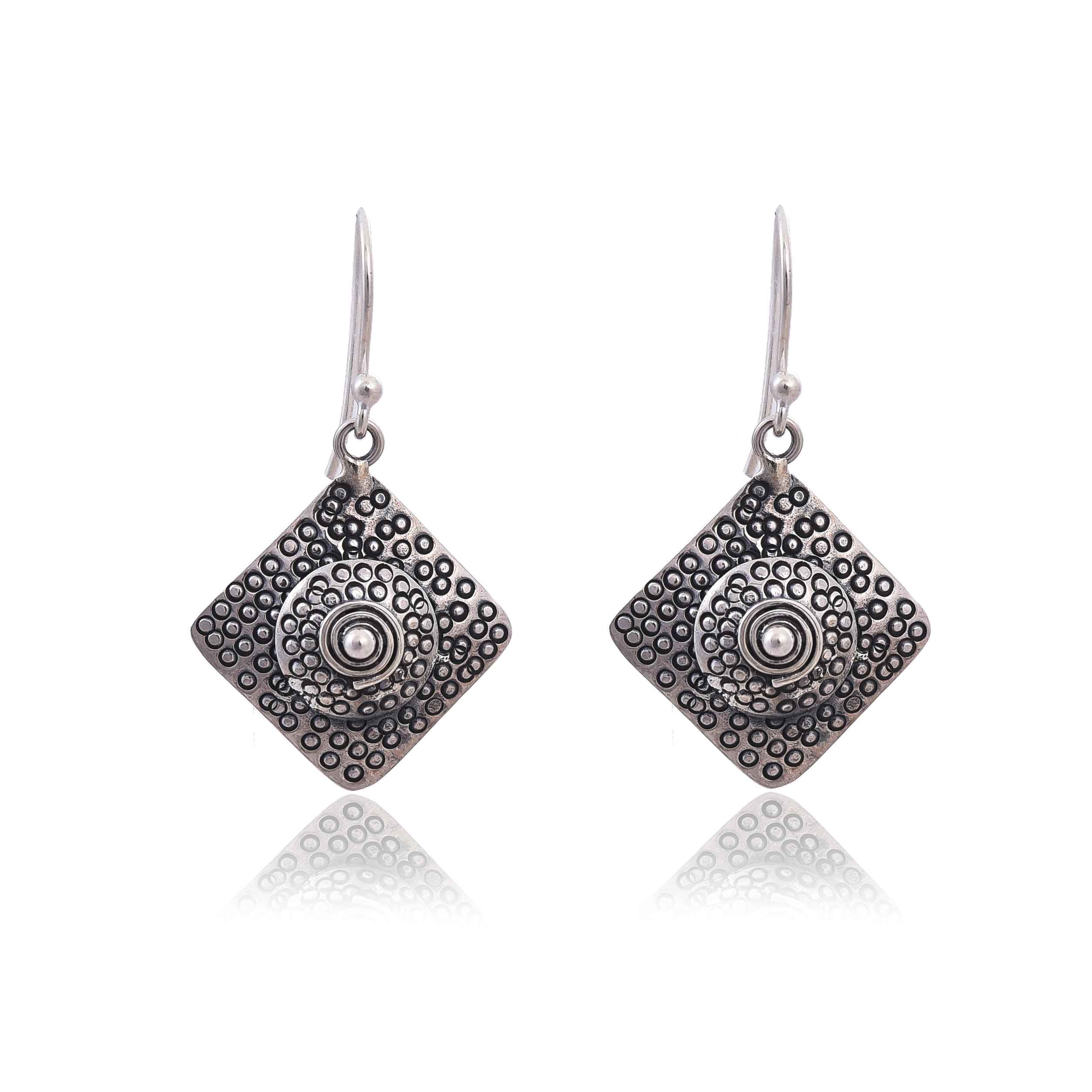 Sterling Silver oxidised Earring :SKU4064