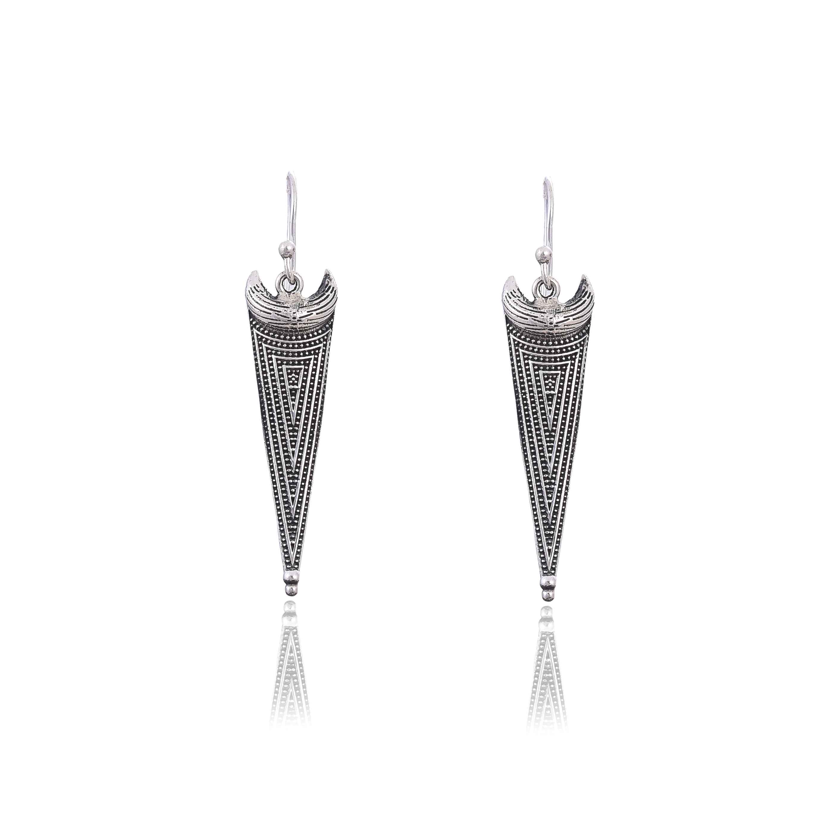 Sterling Silver oxidised Earring :SKU4070