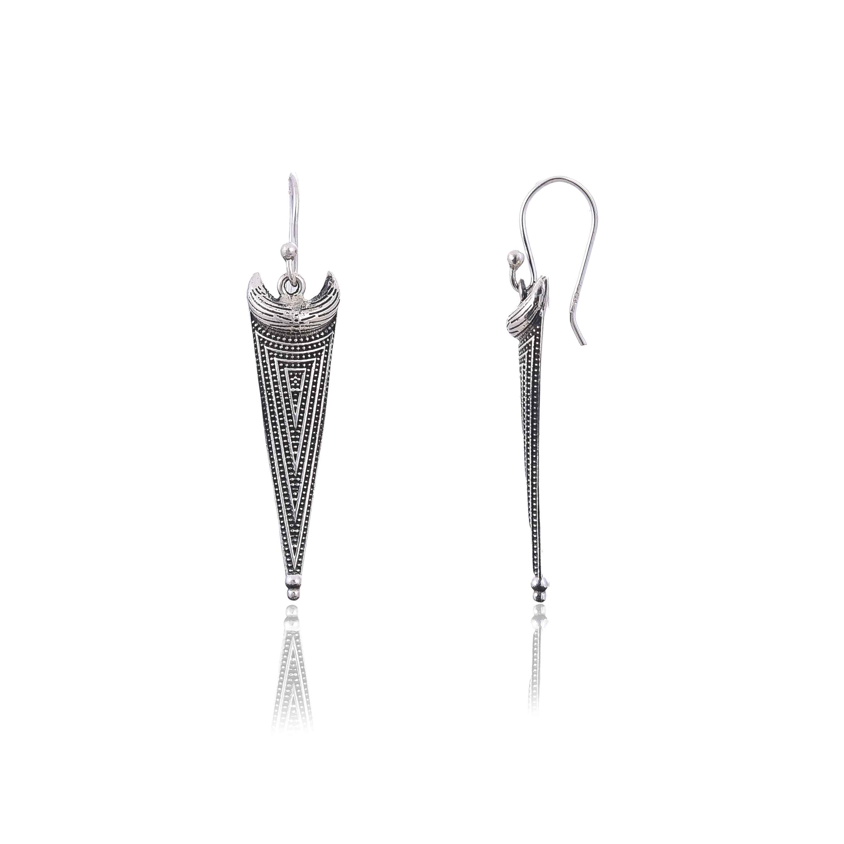 Sterling Silver oxidised Earring :SKU4070