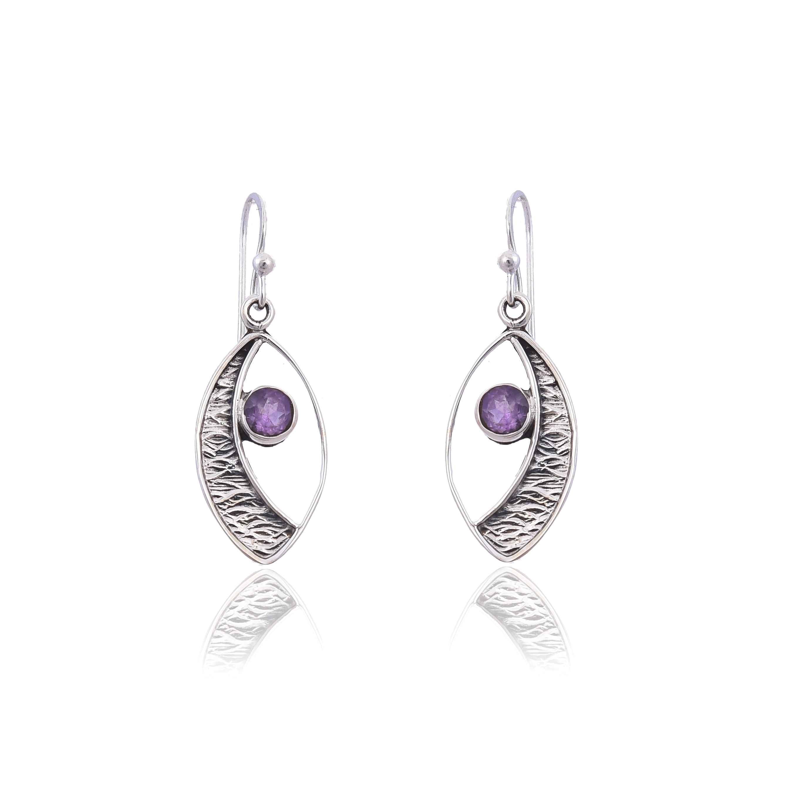 amethyst-sterling-silver-earring-sku-4078