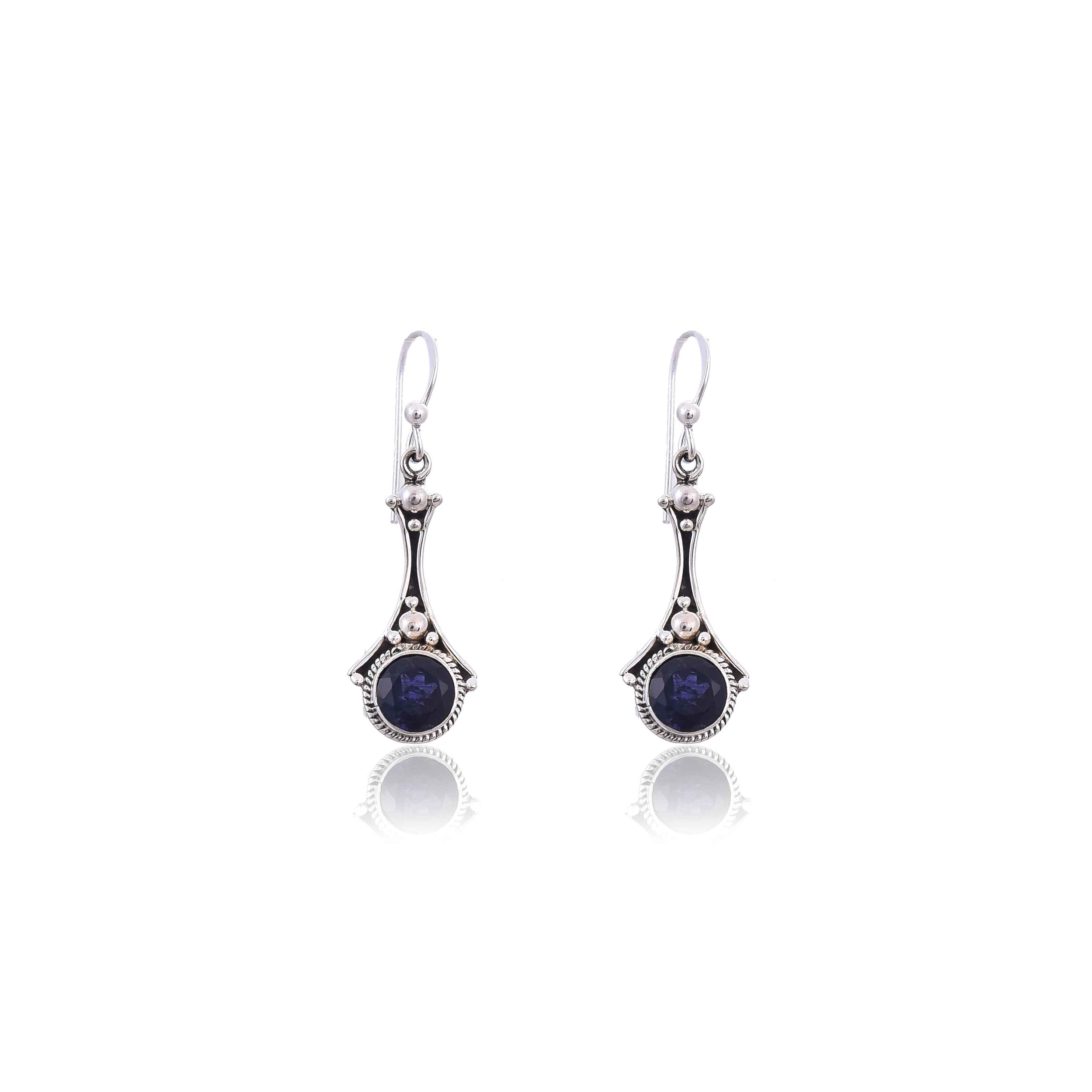 sterling-silver-iolite-earring-sku-4108