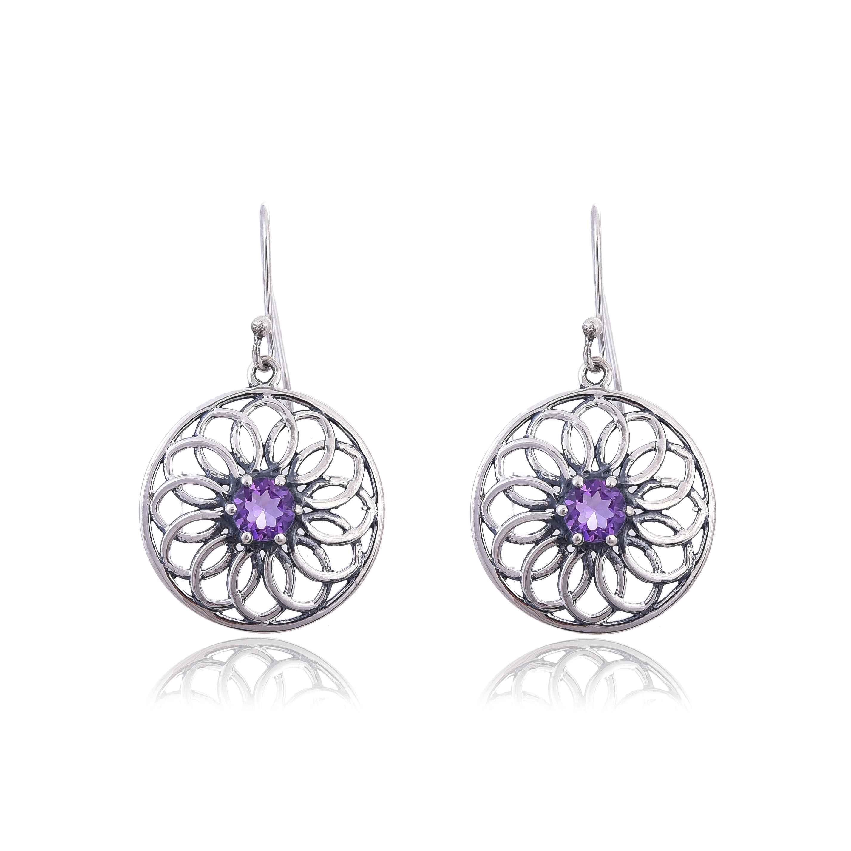 925-silver-amethyst-earring-sku-4112