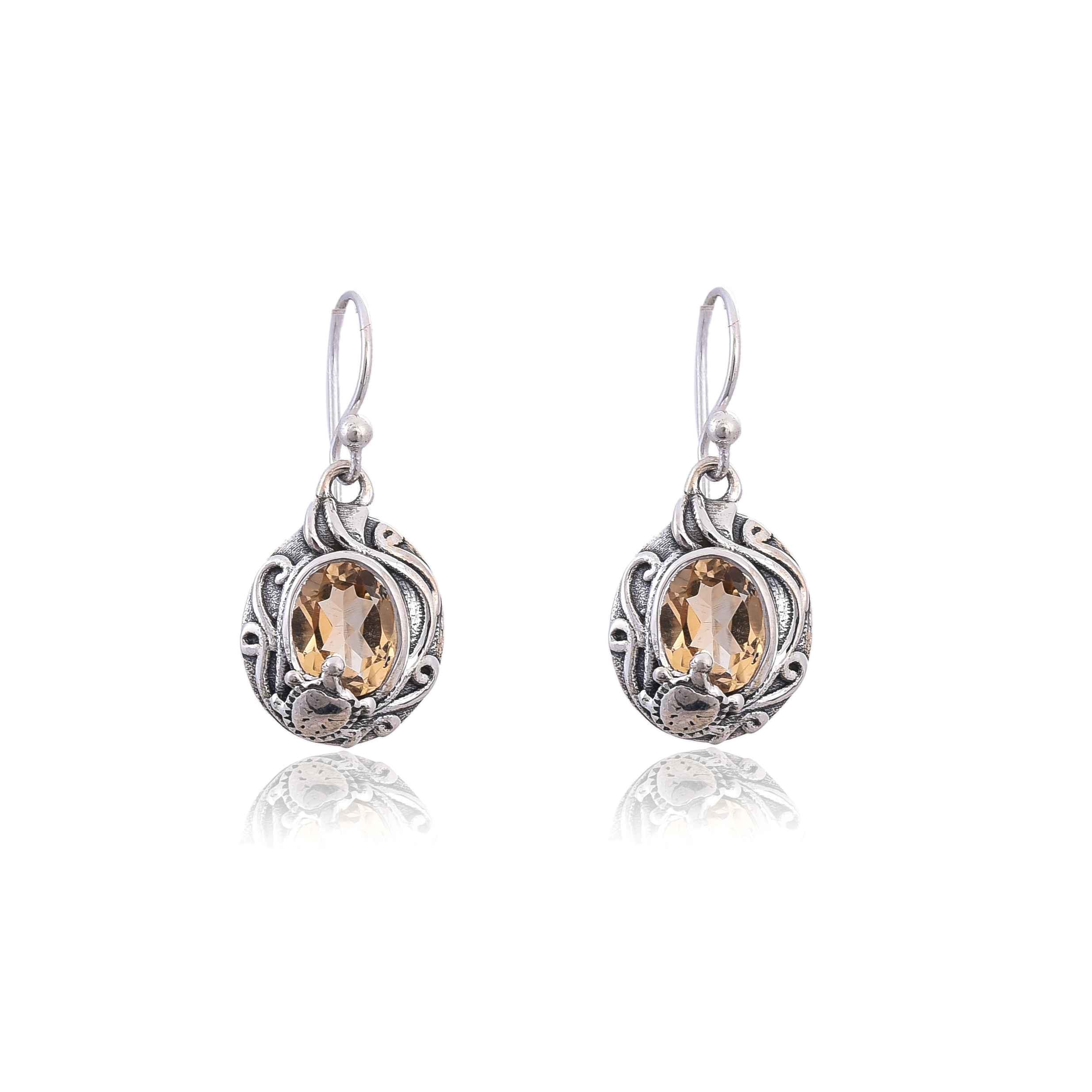 sterling-silver-citrine-earring-sku-4120