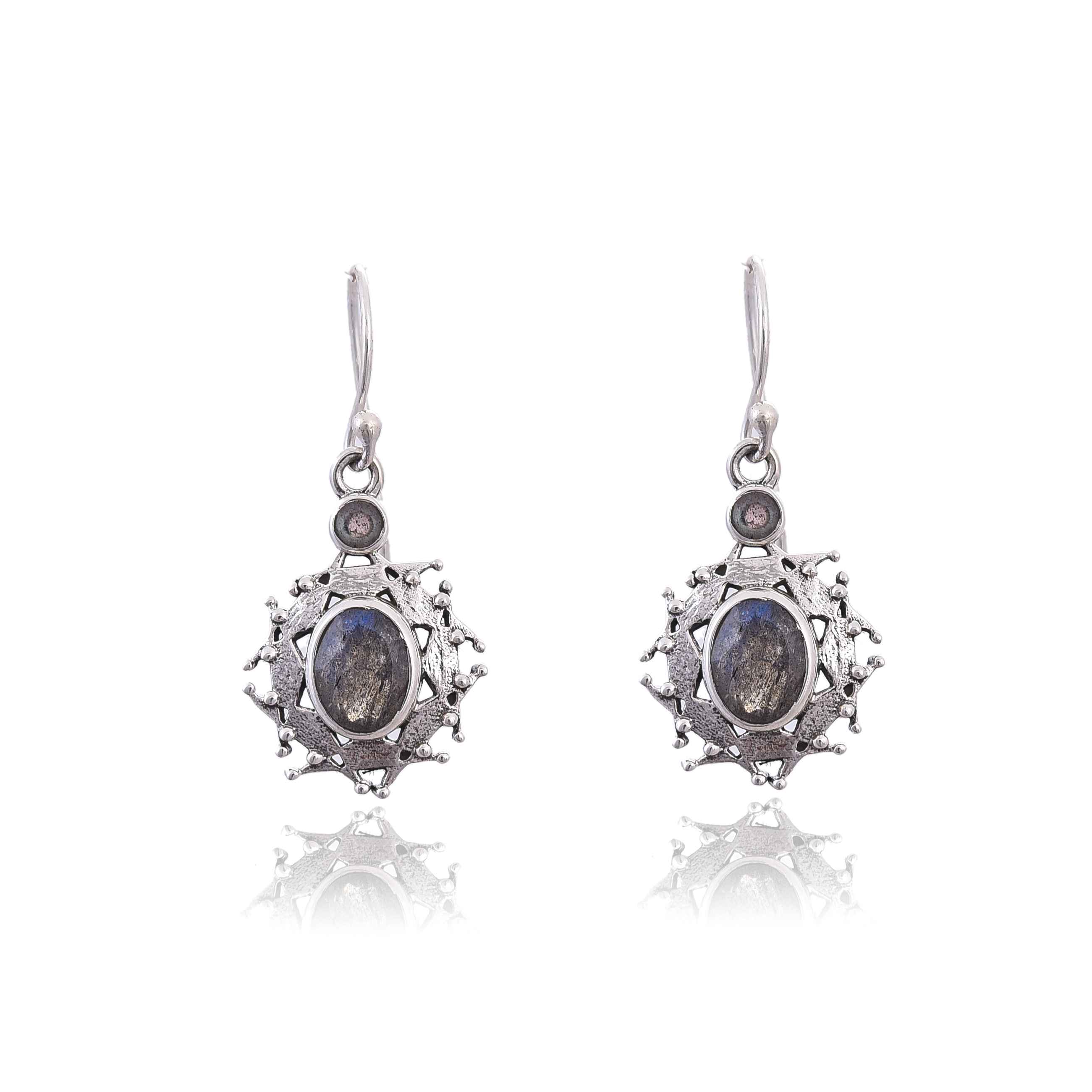 Sterling Silver Labradorite Earring :SKU4125