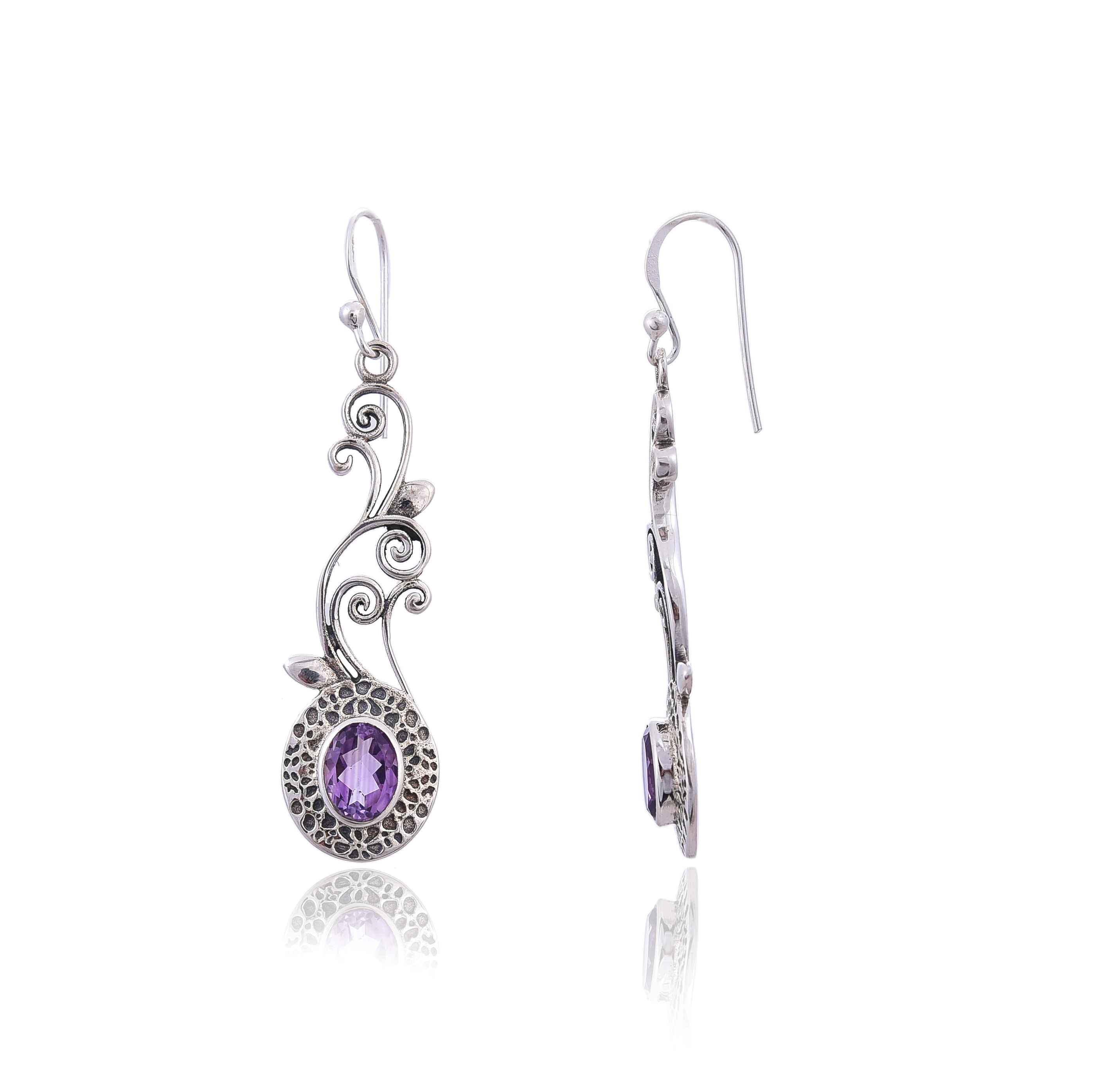 sterling-silver-amethyst-earring-sku-4144