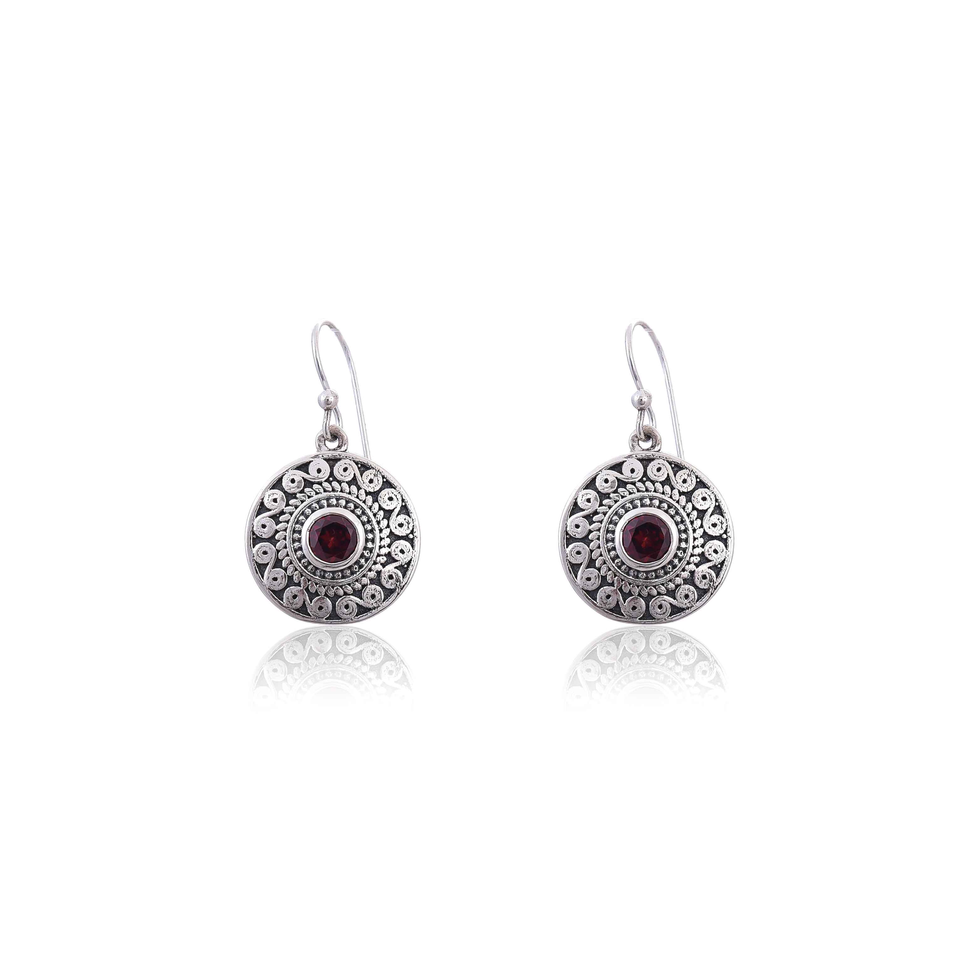 925-silver-garnet-earring-sku-4167