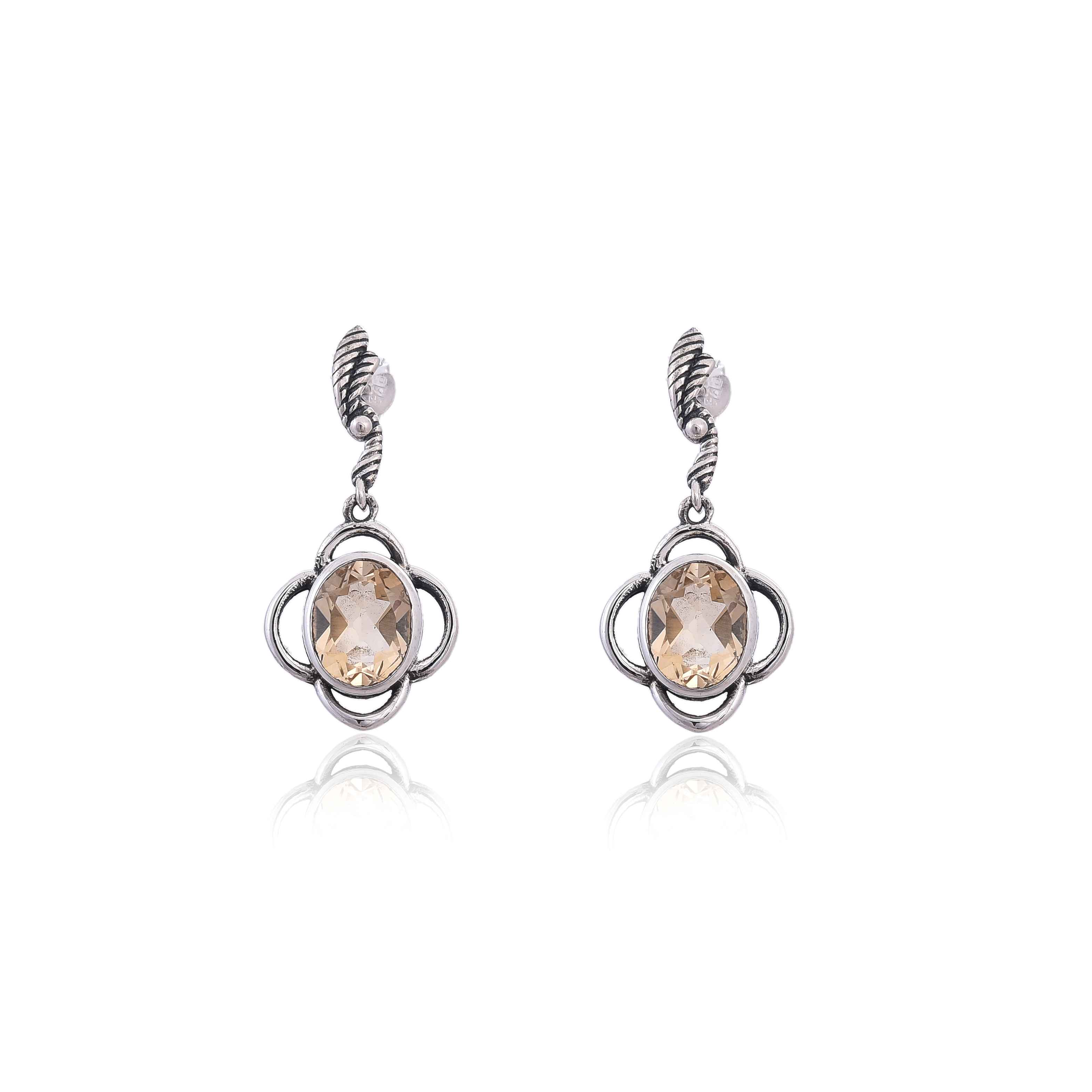 citrine-silver-925-earring-sku-4168