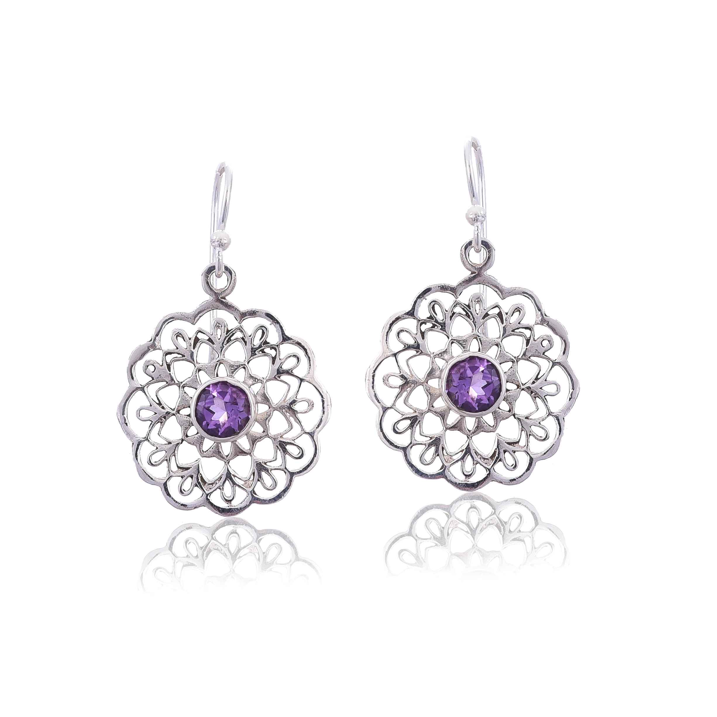 925-silver-jali-cut-amethyst-earring-sku-4189