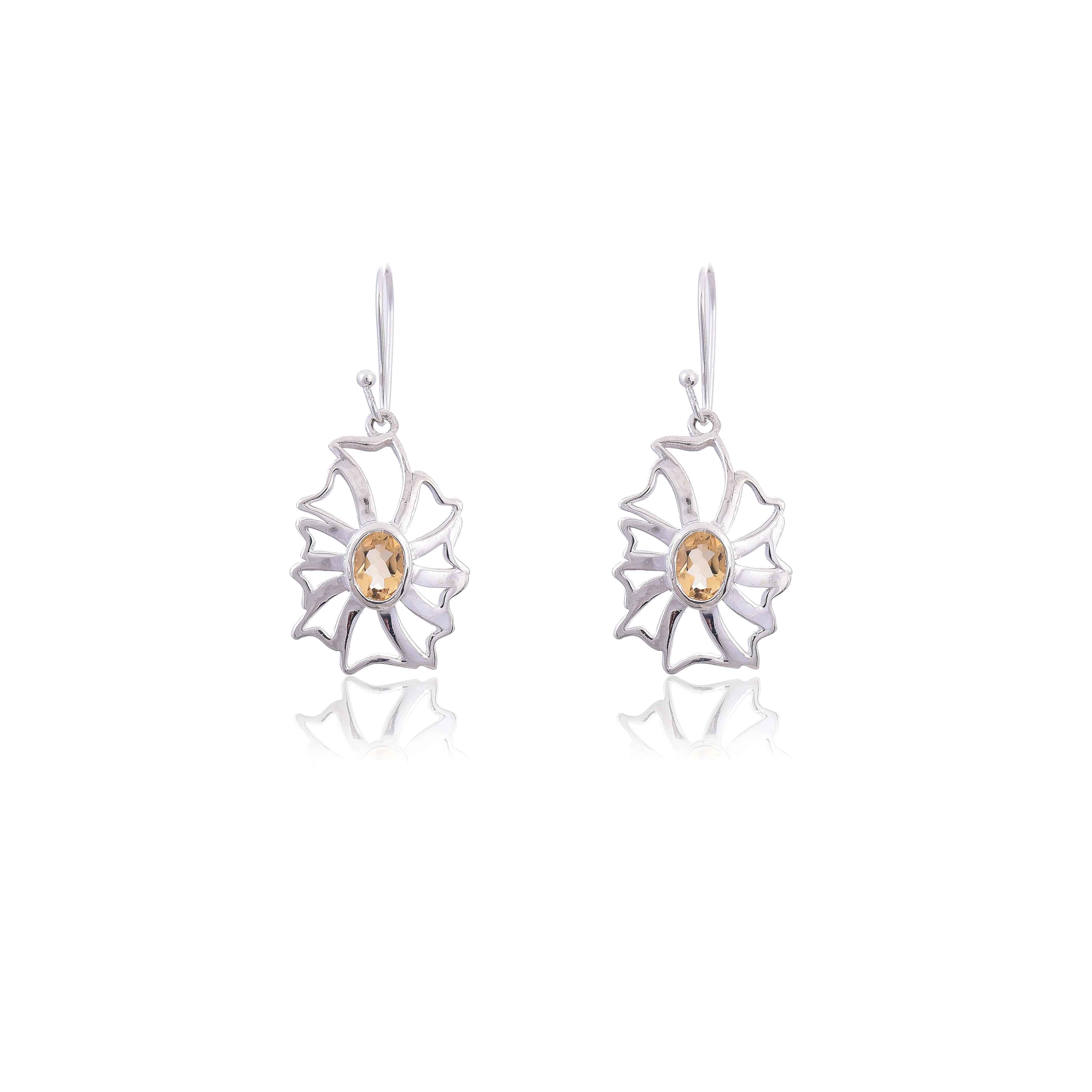 citrine-silver-925-earring-sku-4206