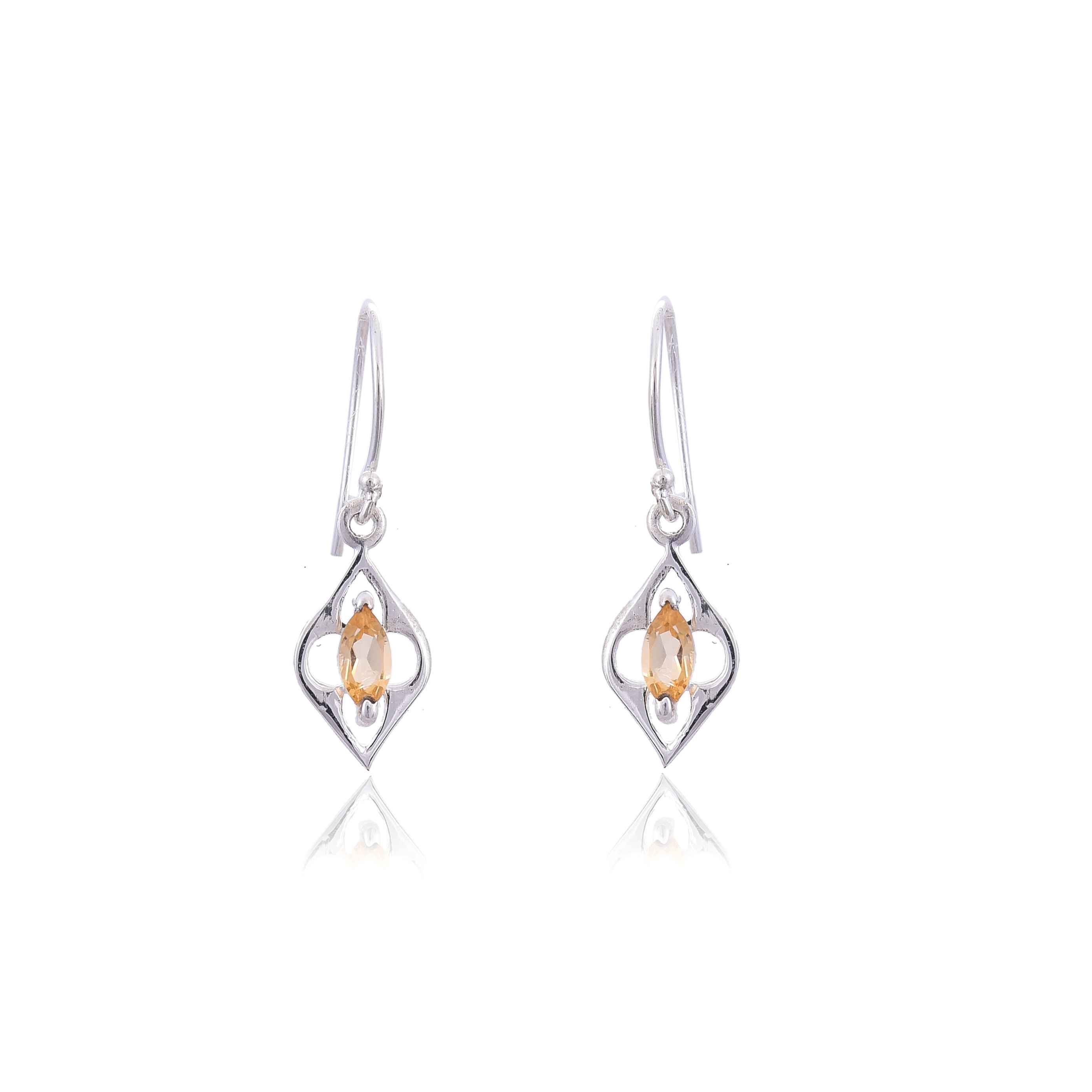 Citrine silver 925 earring :SKU4227