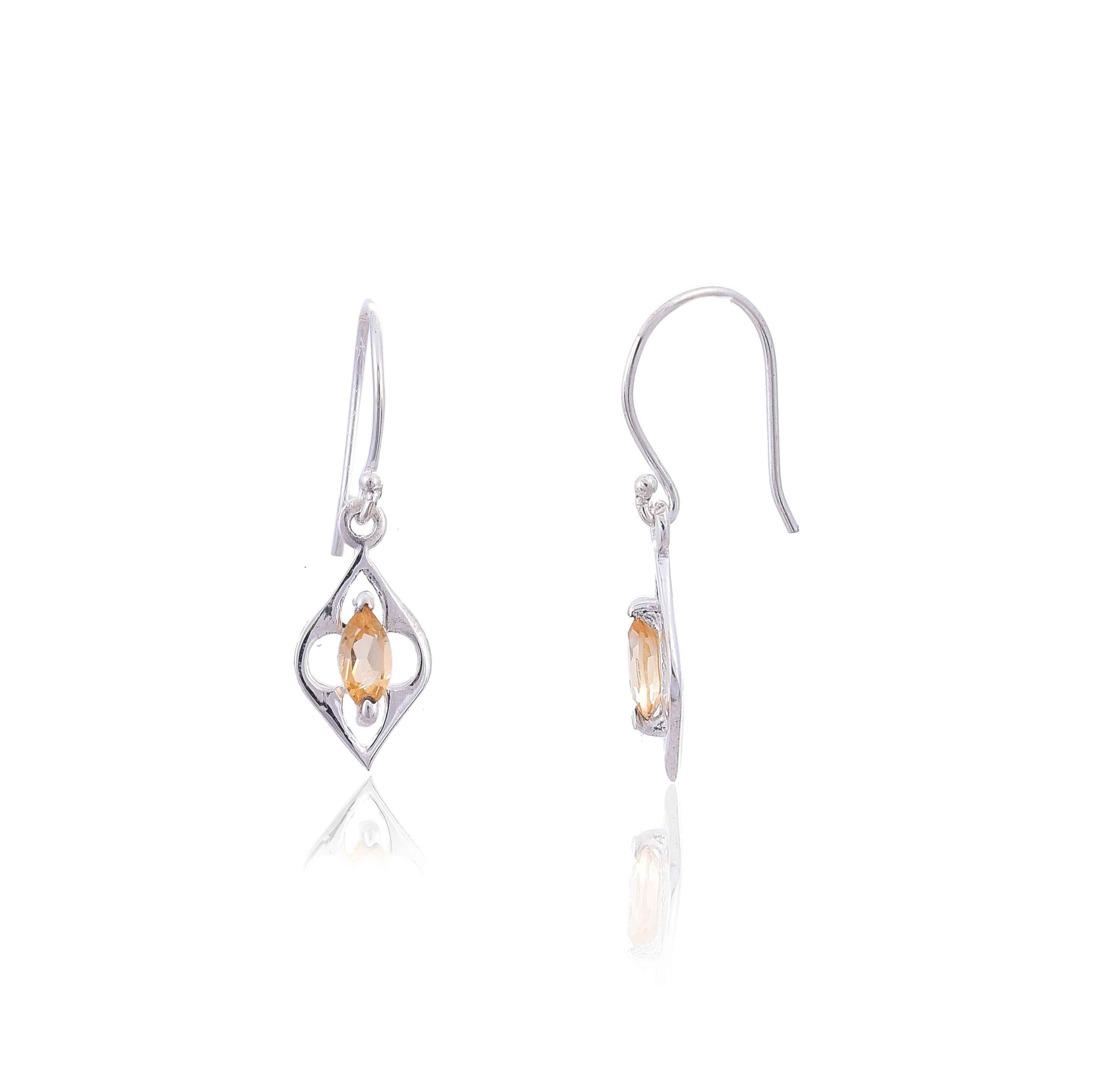 Citrine silver 925 earring :SKU4227