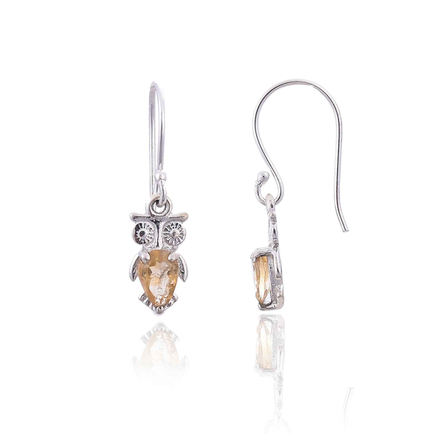 925 Silver Citrine Earring :SKU4234