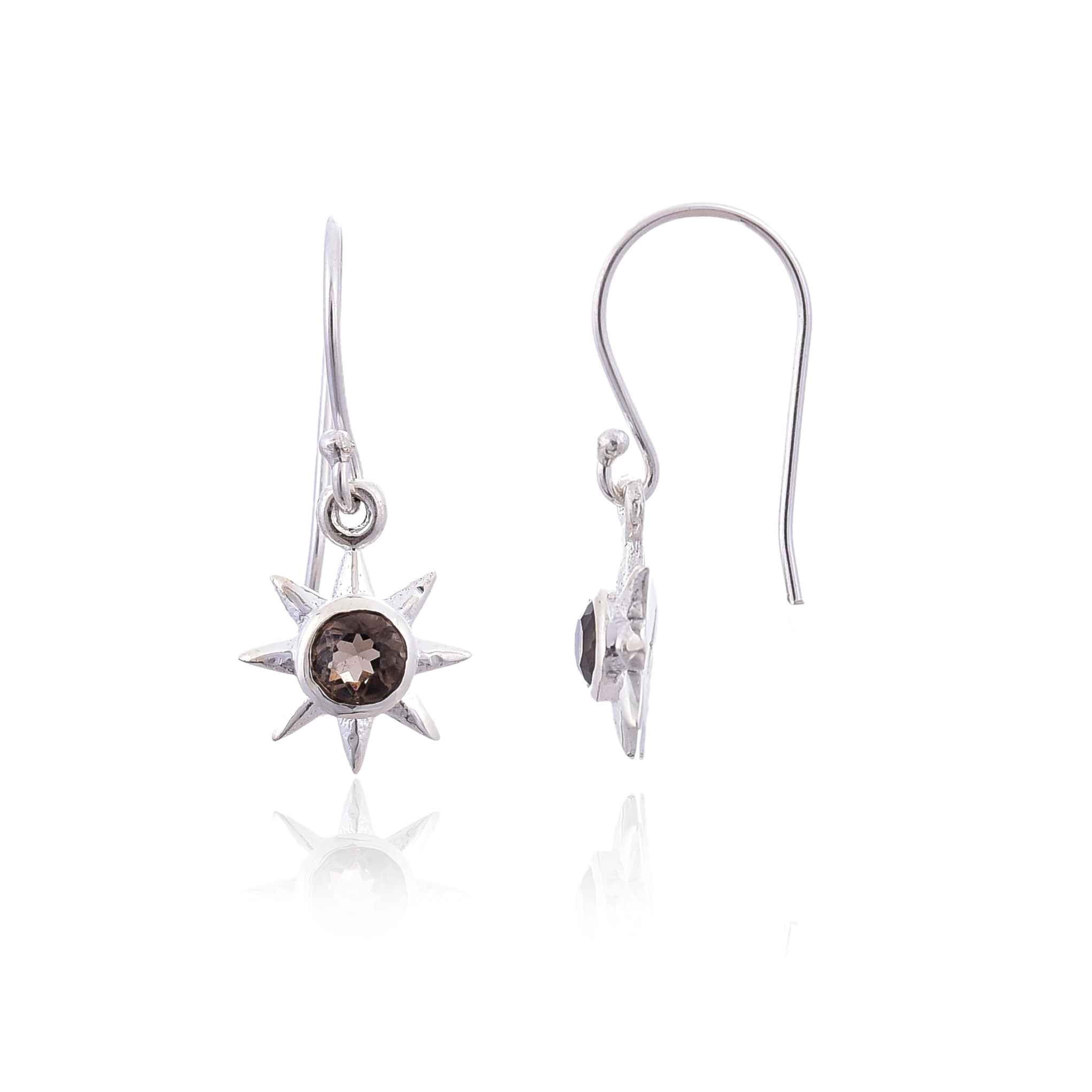 925 Silver Smoky Earring :SKU4240