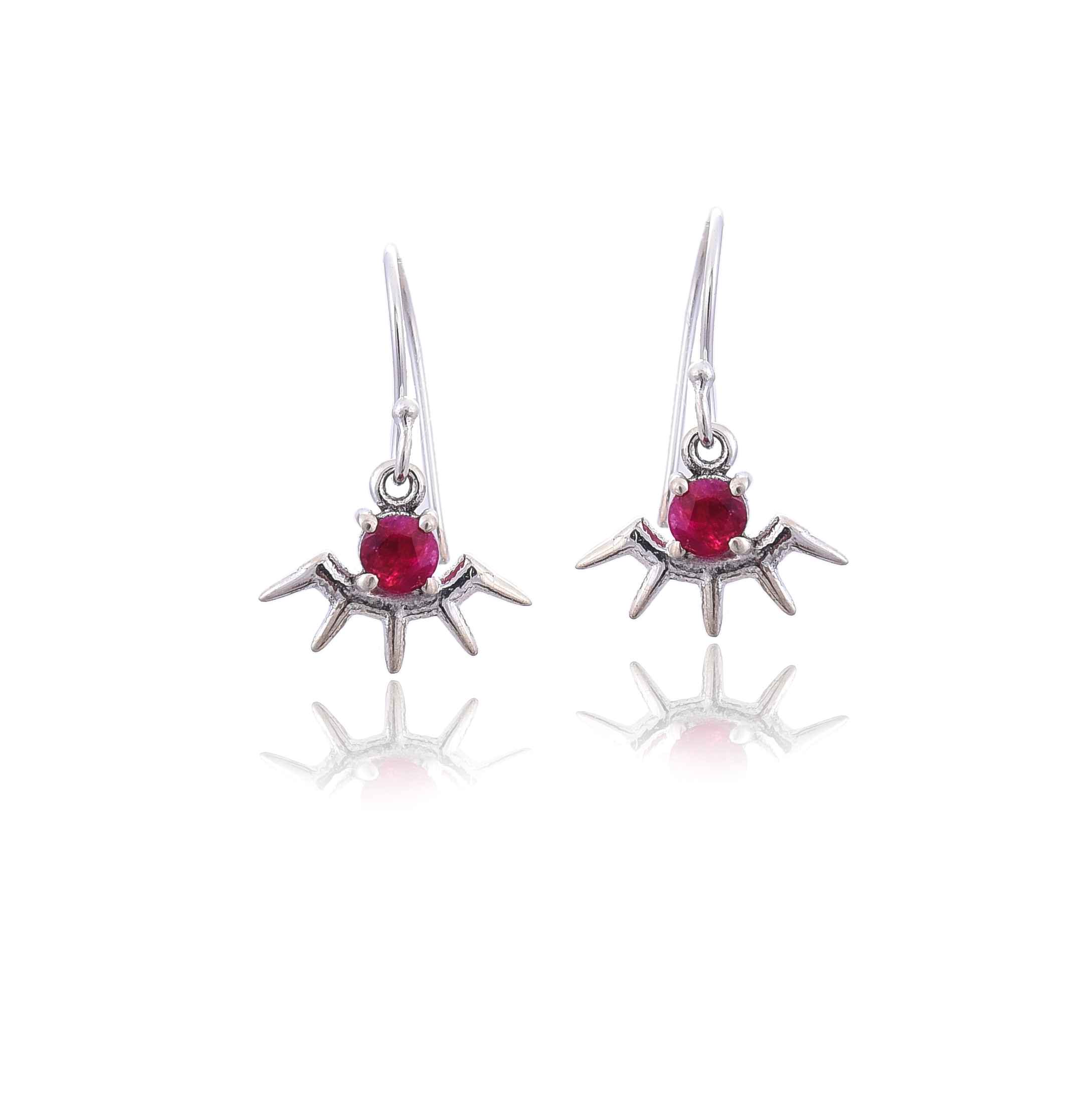 925-silver-ruby-hook-earring-sku-4247