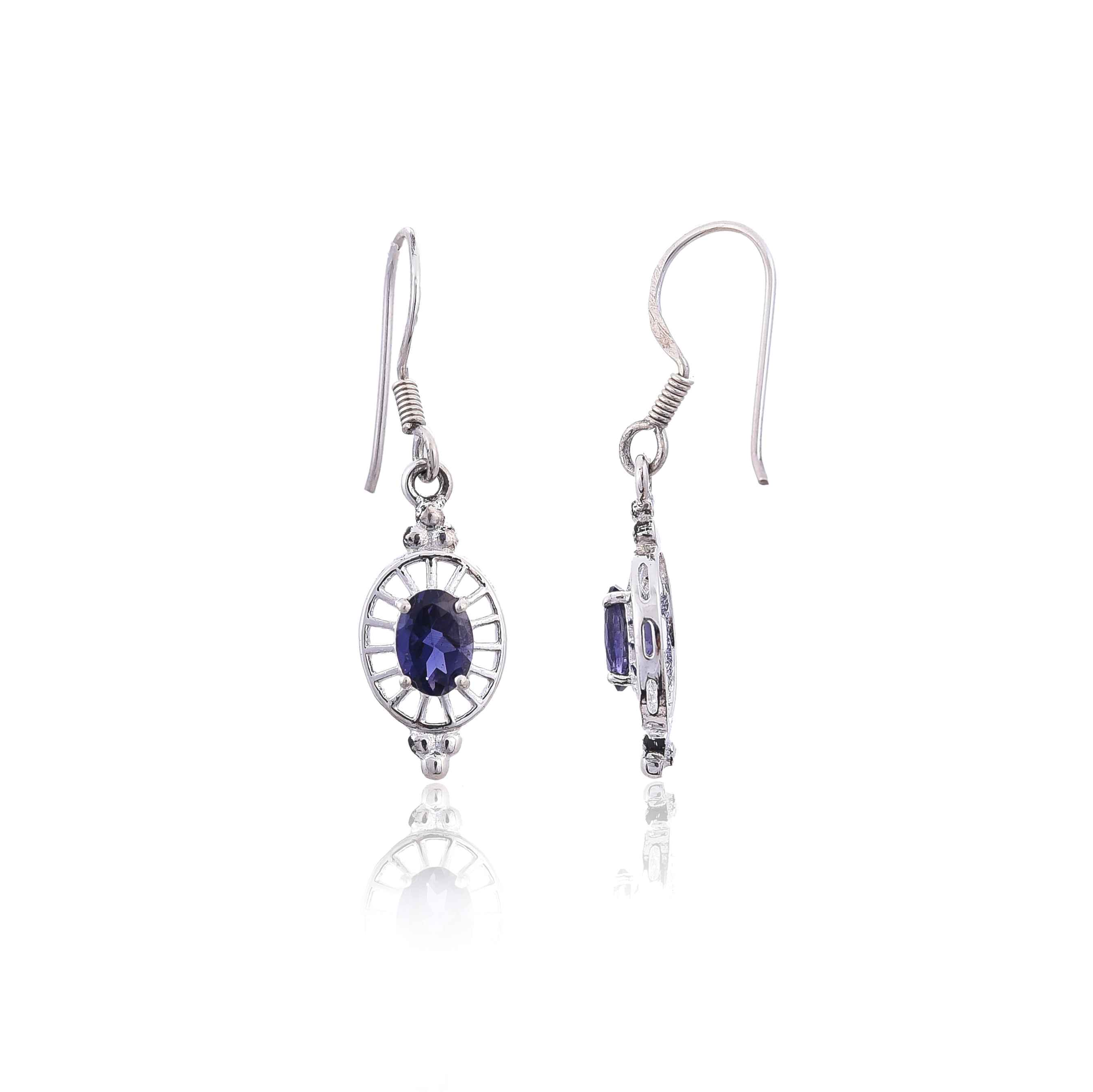 Sterling Silver Iolite Earring :SKU4257