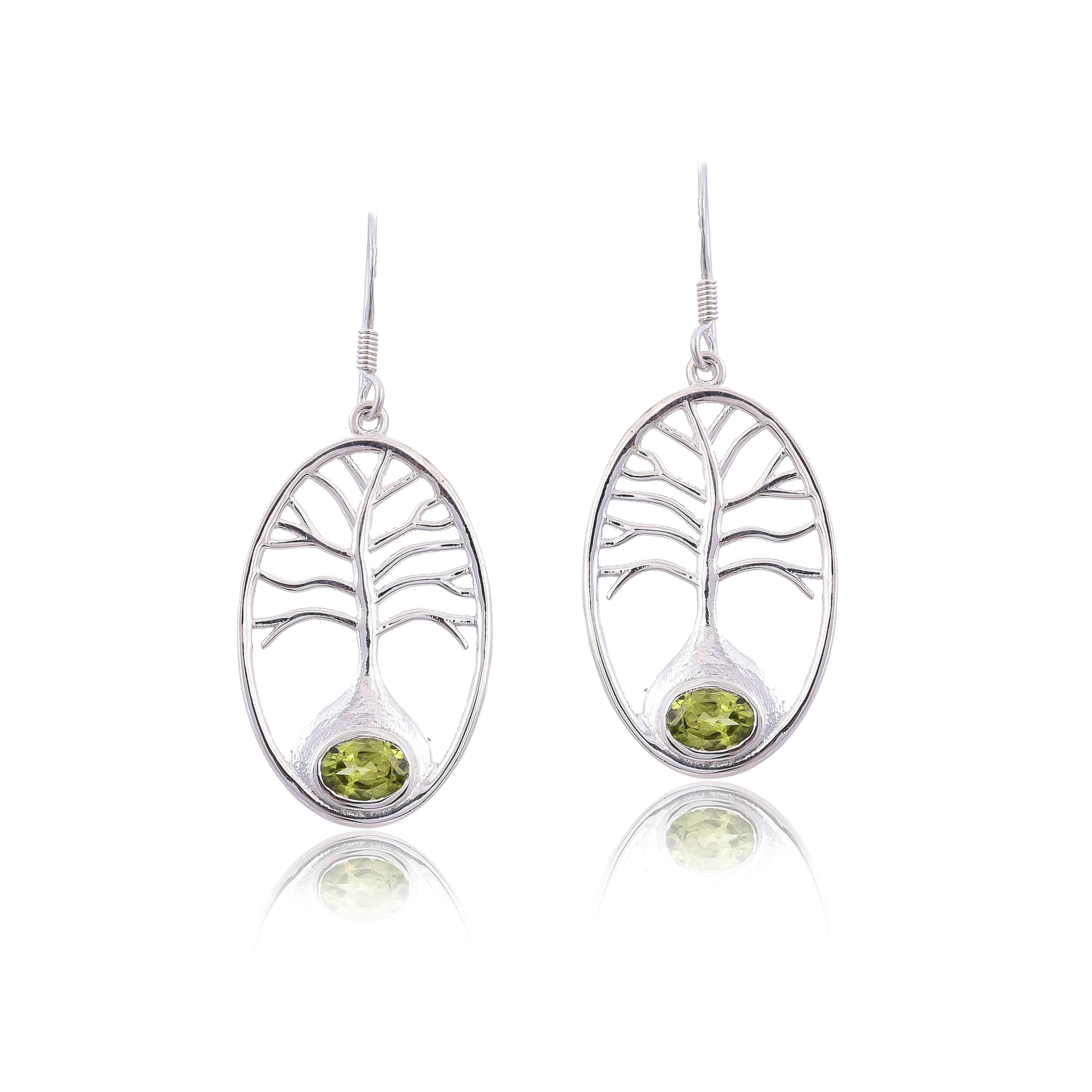 925 Silver Peridot Earring :SKU4267