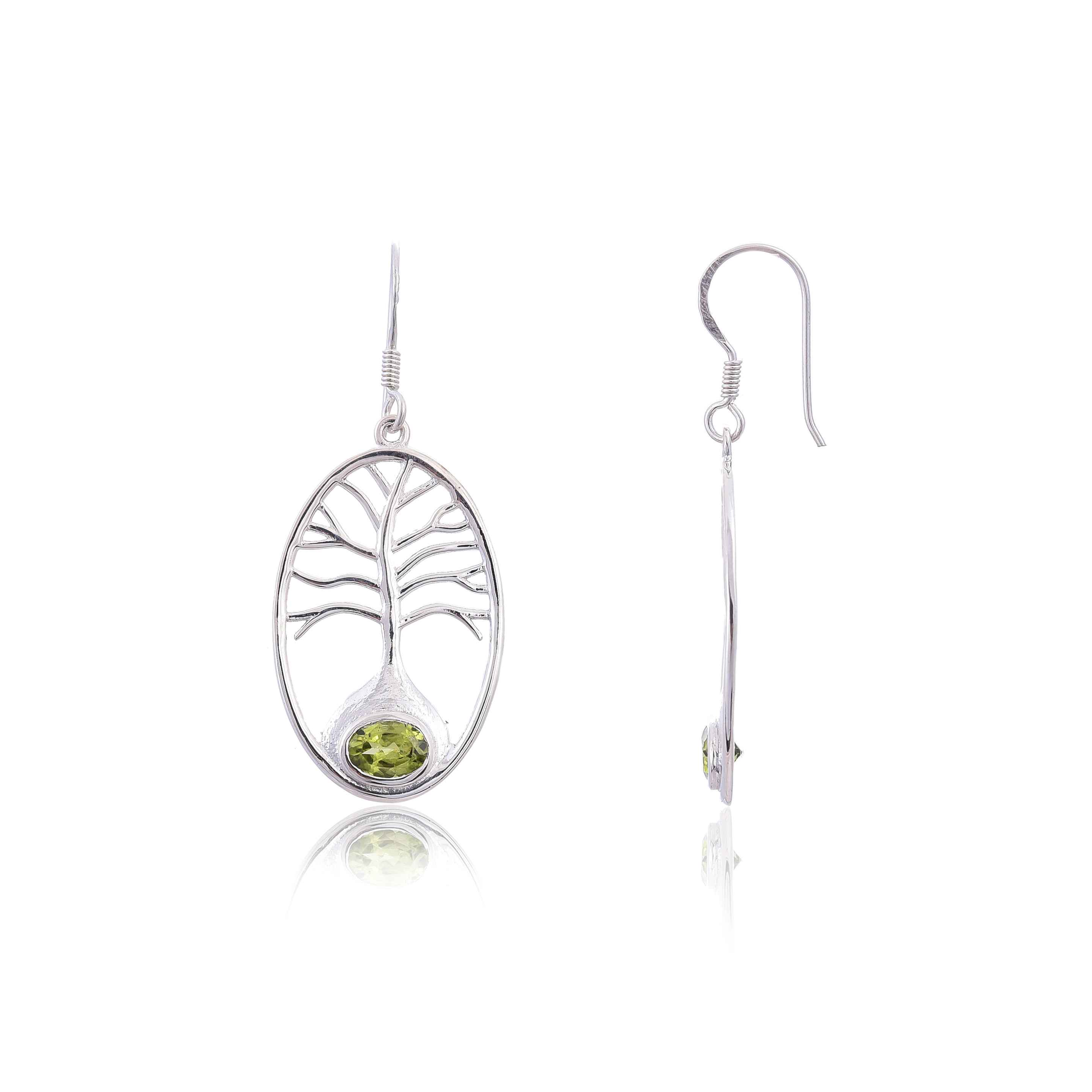 925 Silver Peridot Earring :SKU4267