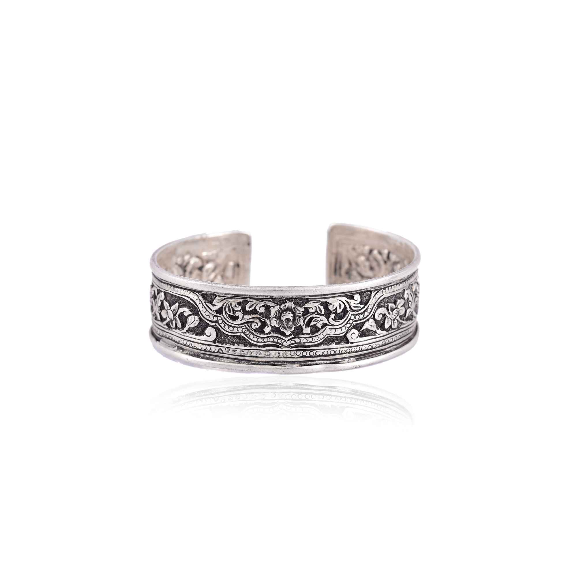 Silver bangle cuff