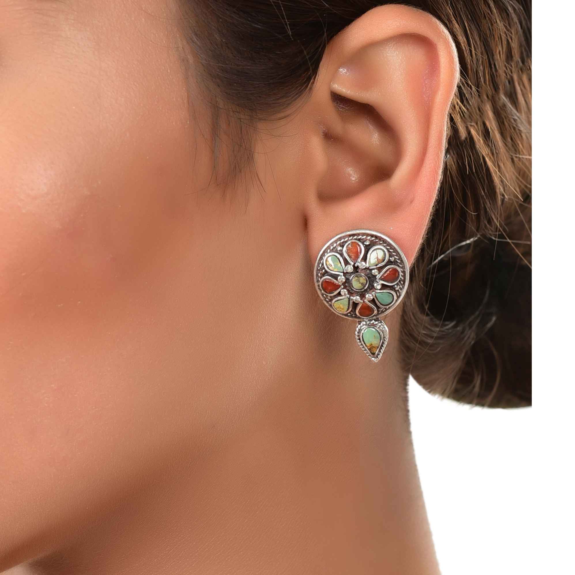 Multi stone Tibetan Stud