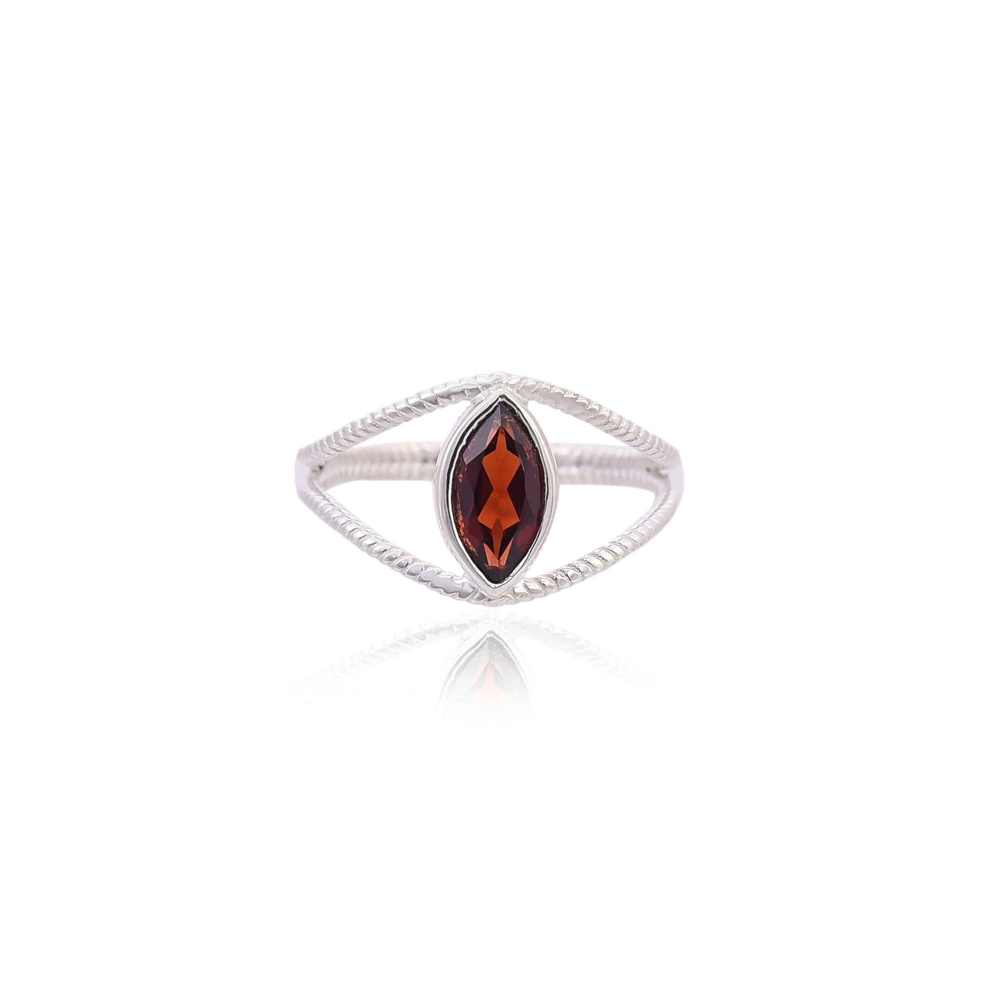 Garnet 925 Sterling Silver Ring