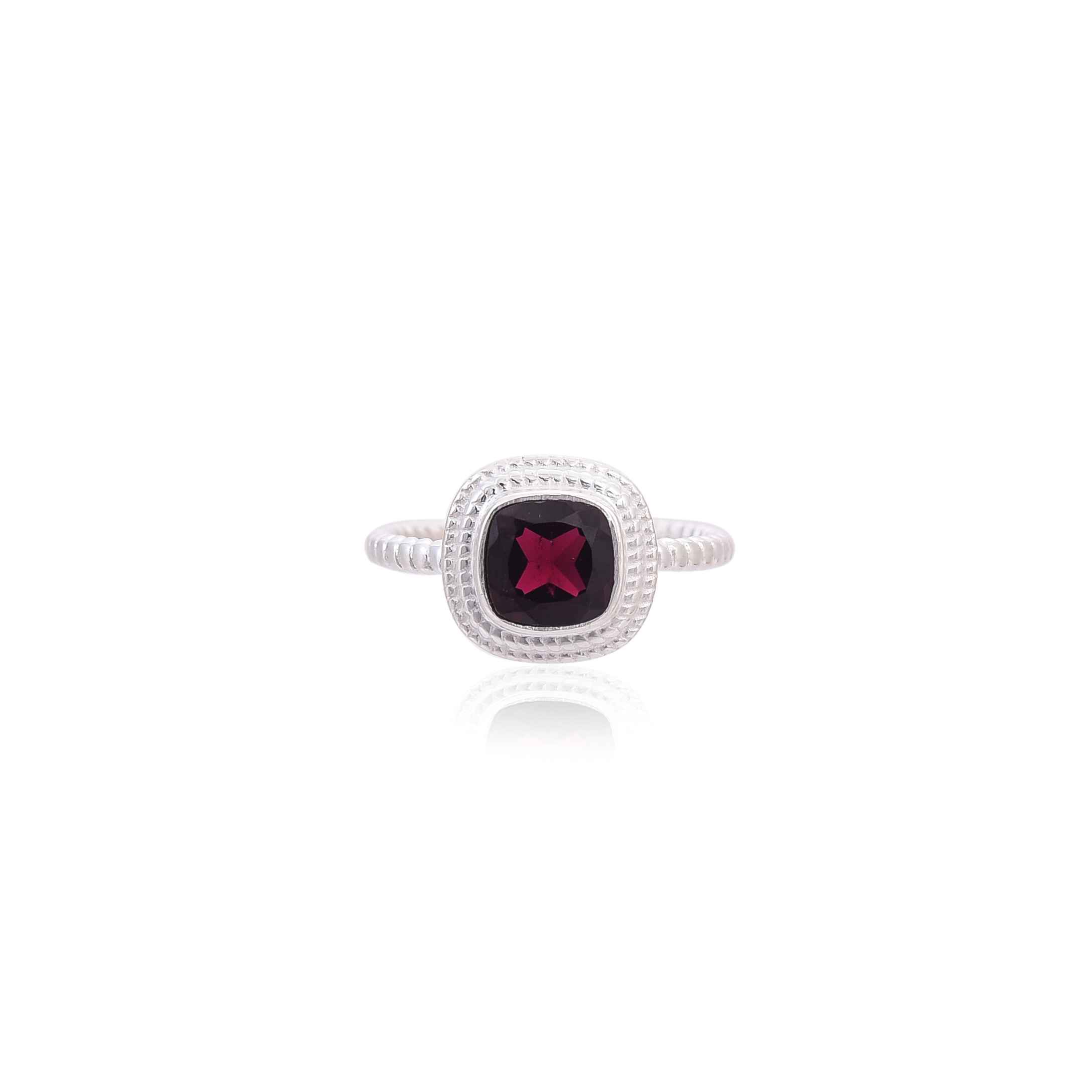Garnet 925 Sterling Silver Ring