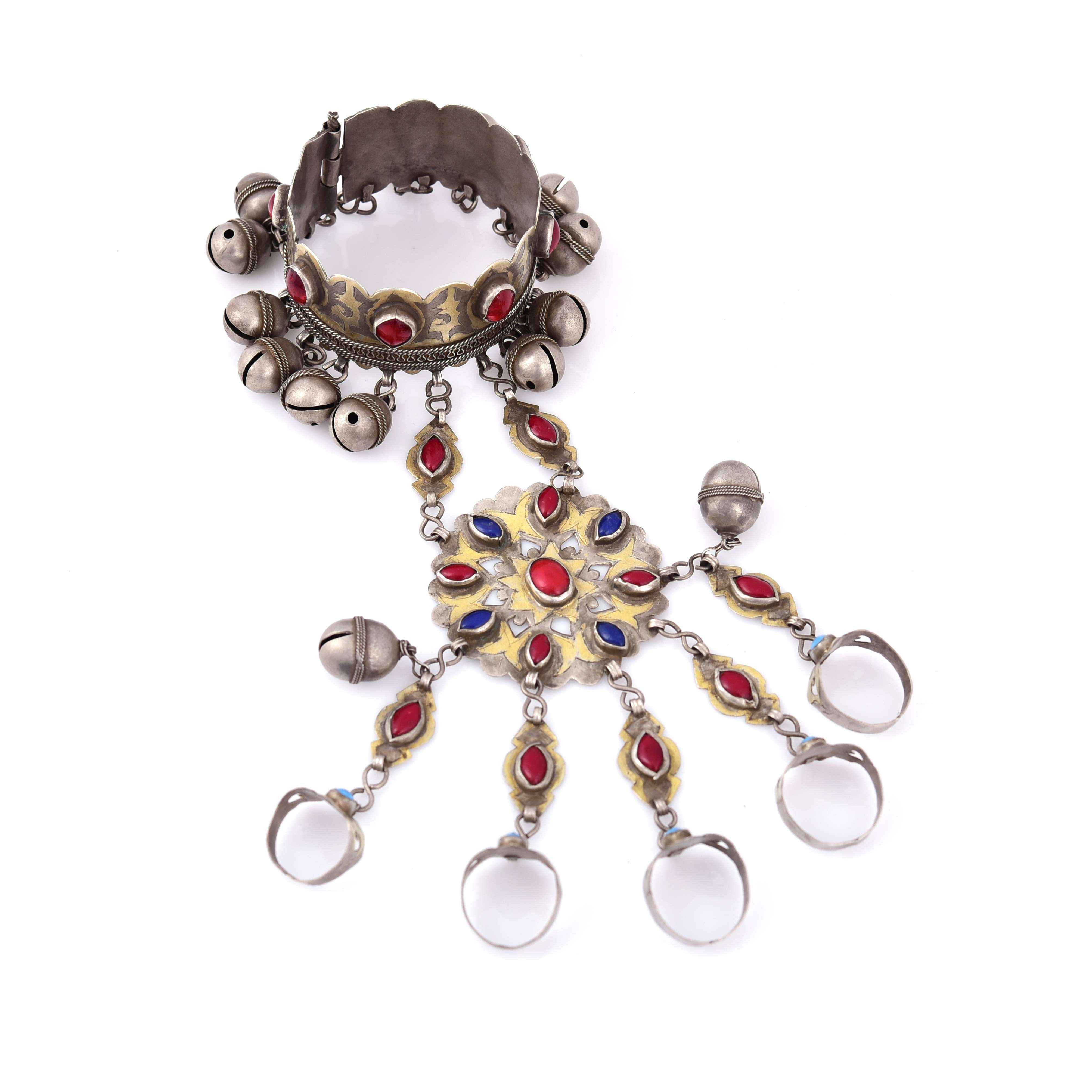 Silver Gold Plated Vintage stone Afghan hathful