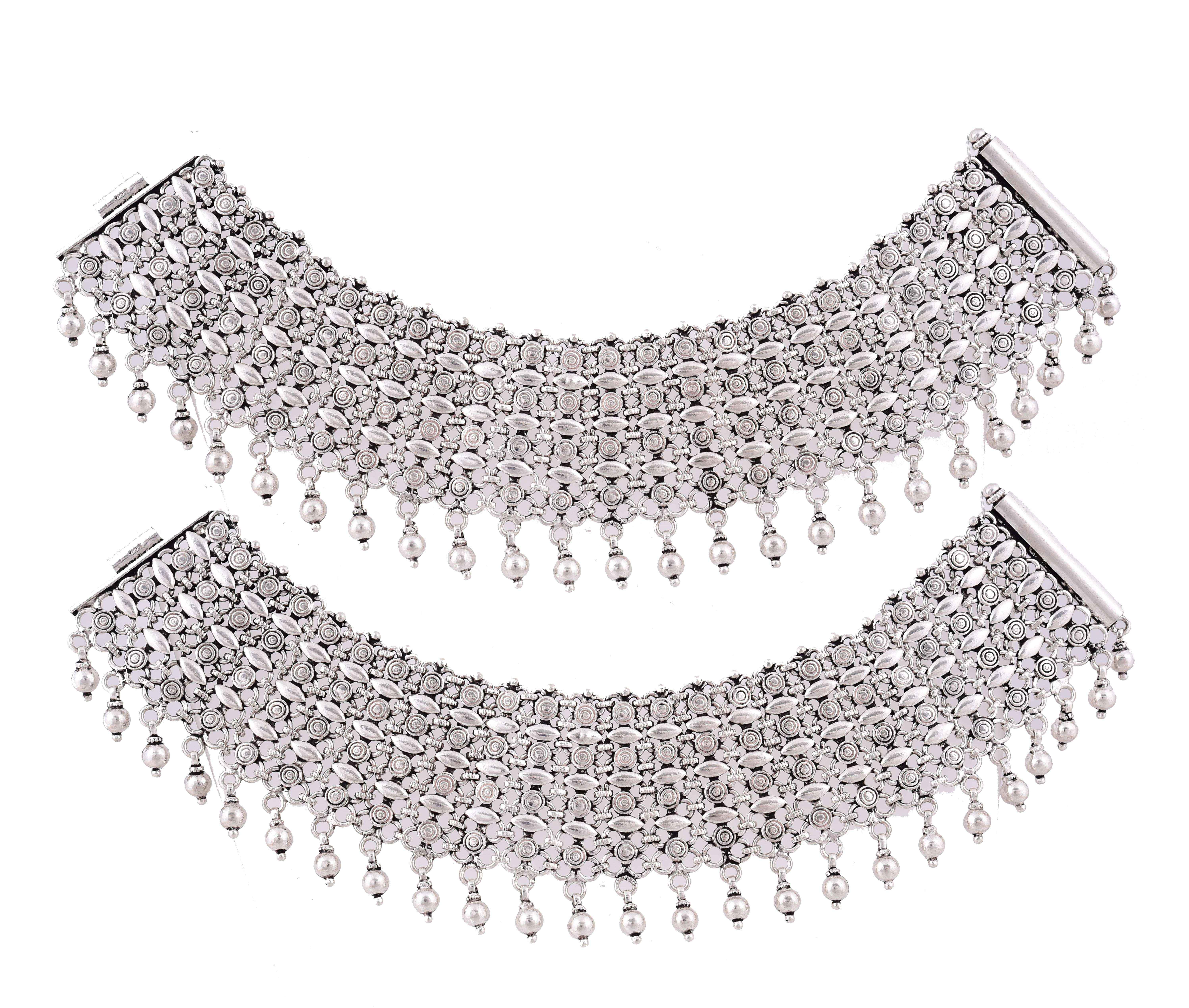 Sterling Silver Broad Ball Anklet