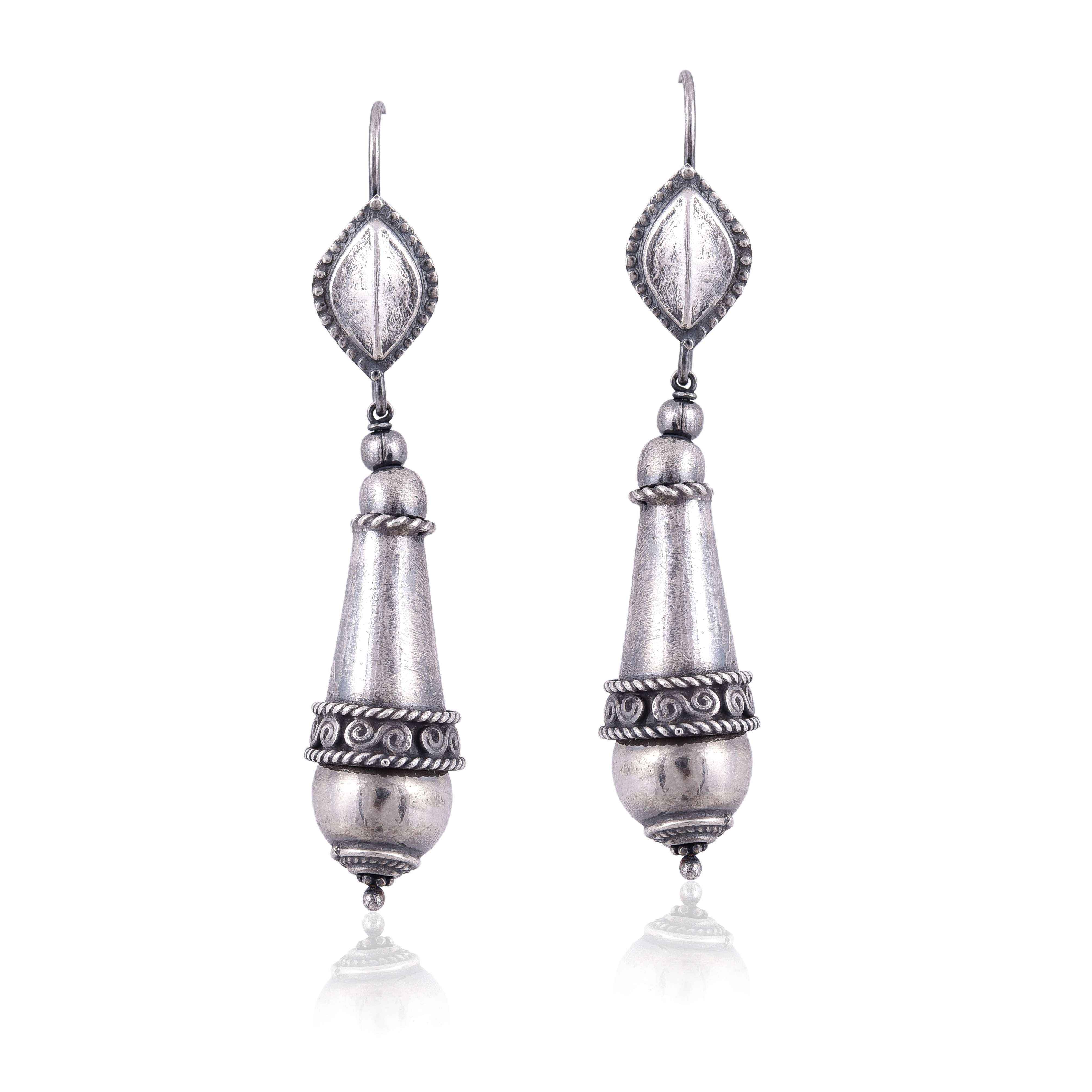 Sterling Silver oxidised earring