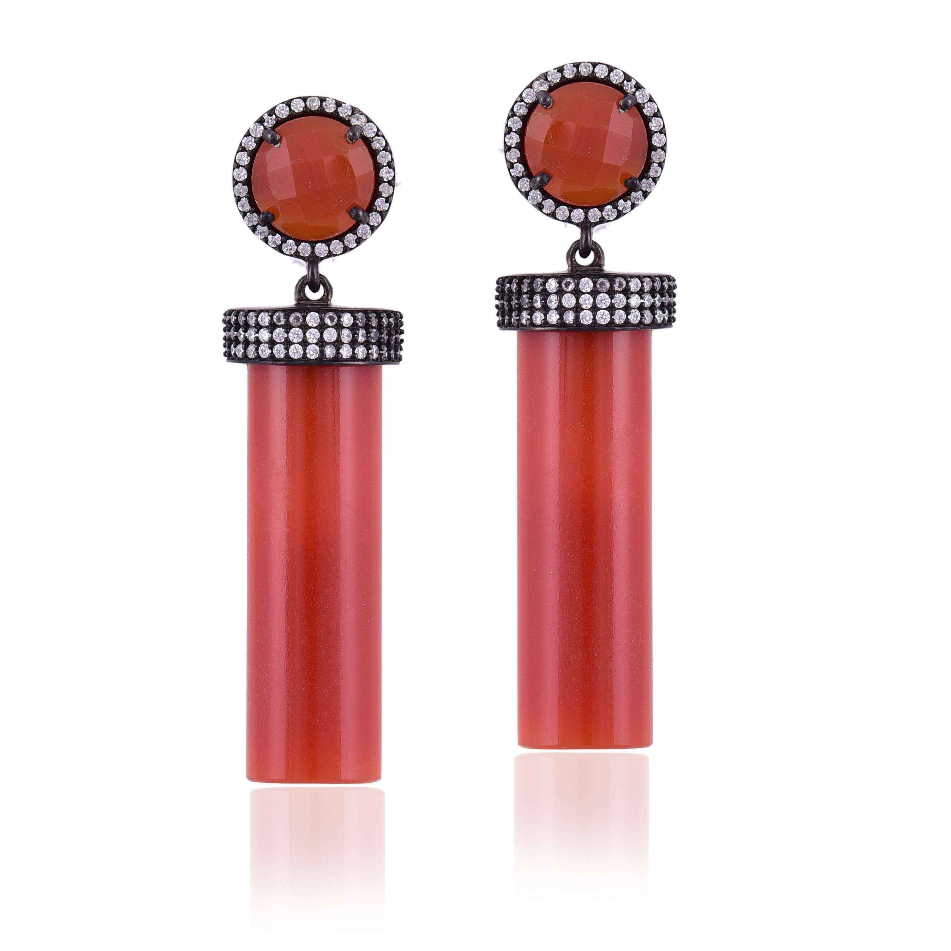 Silver Stone Earring